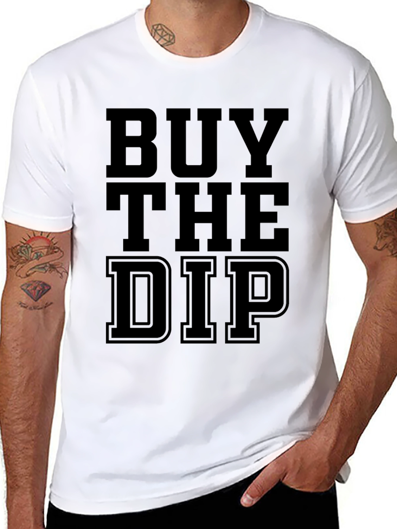 Buy the Dip Graphic Tee - Black Cotton