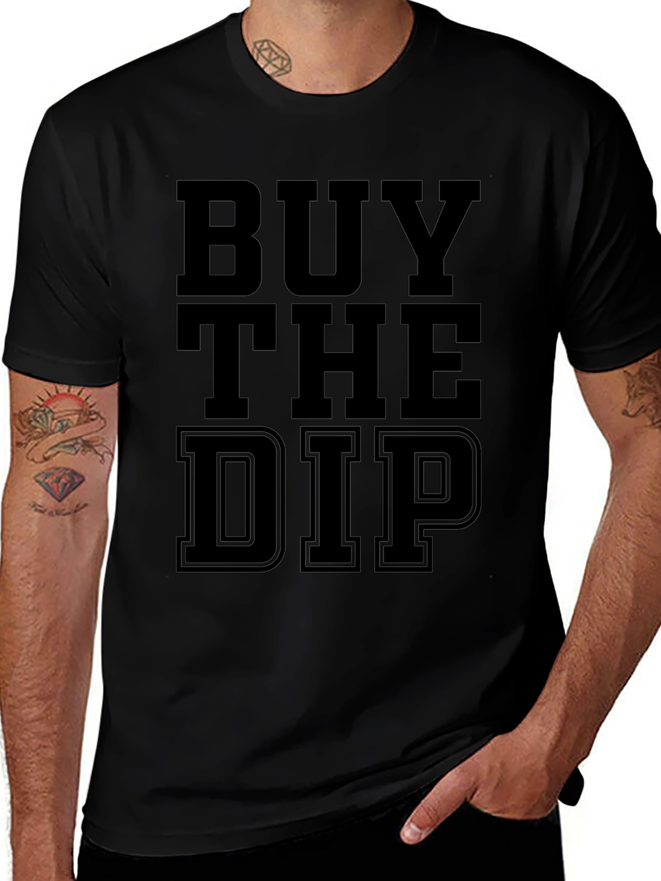 Buy the Dip Graphic Tee - Black Cotton