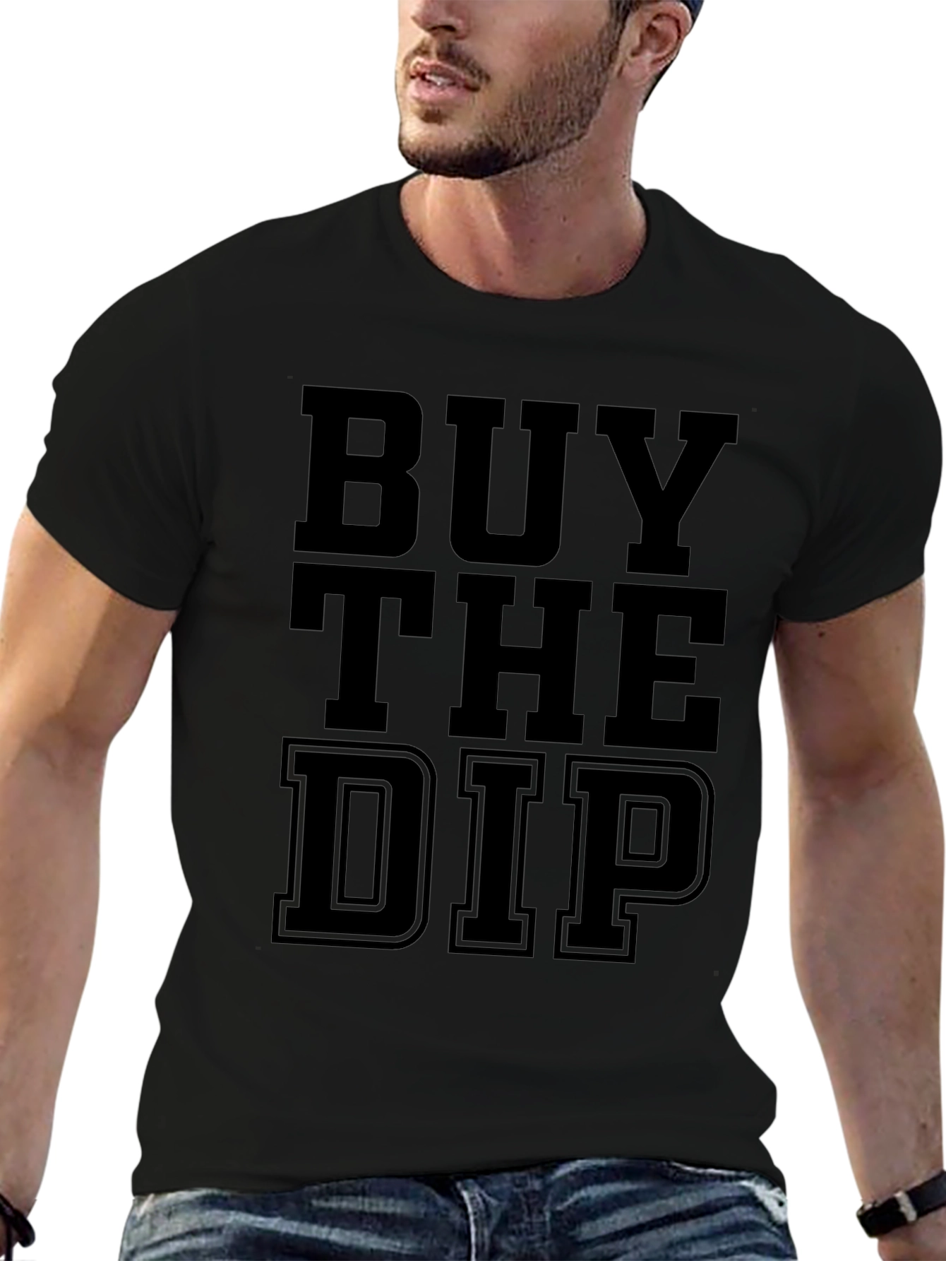 Buy the Dip Graphic Tee - Black Cotton