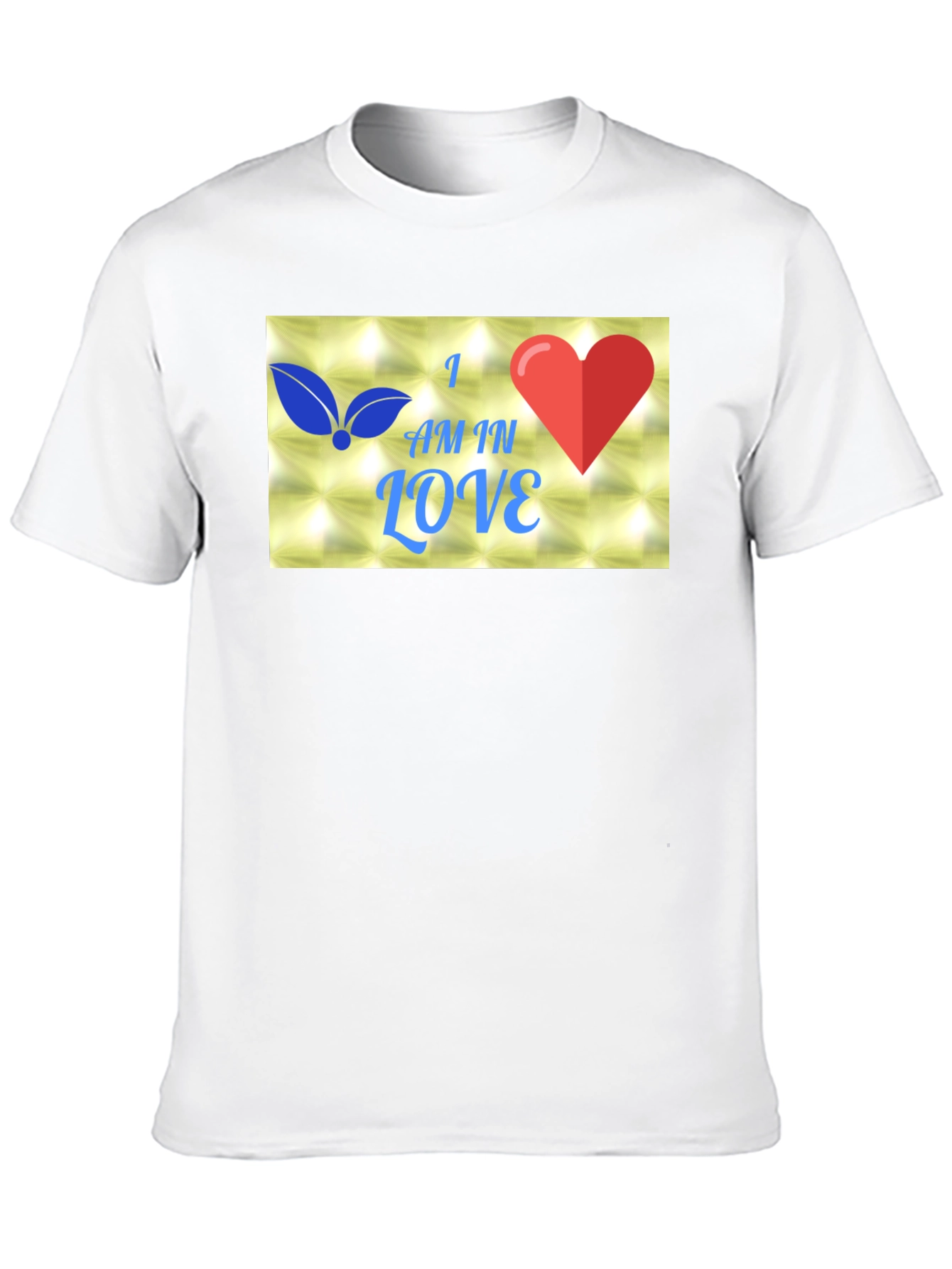 I Am In Love Graphic Black T-Shirt