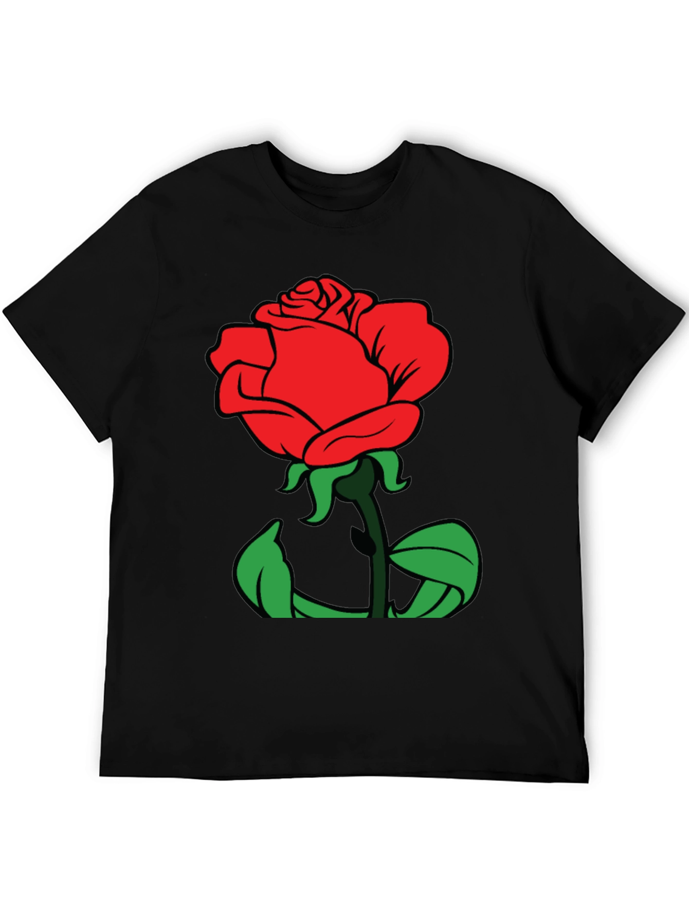Rose Graphic Tee - Soft Cotton Blend