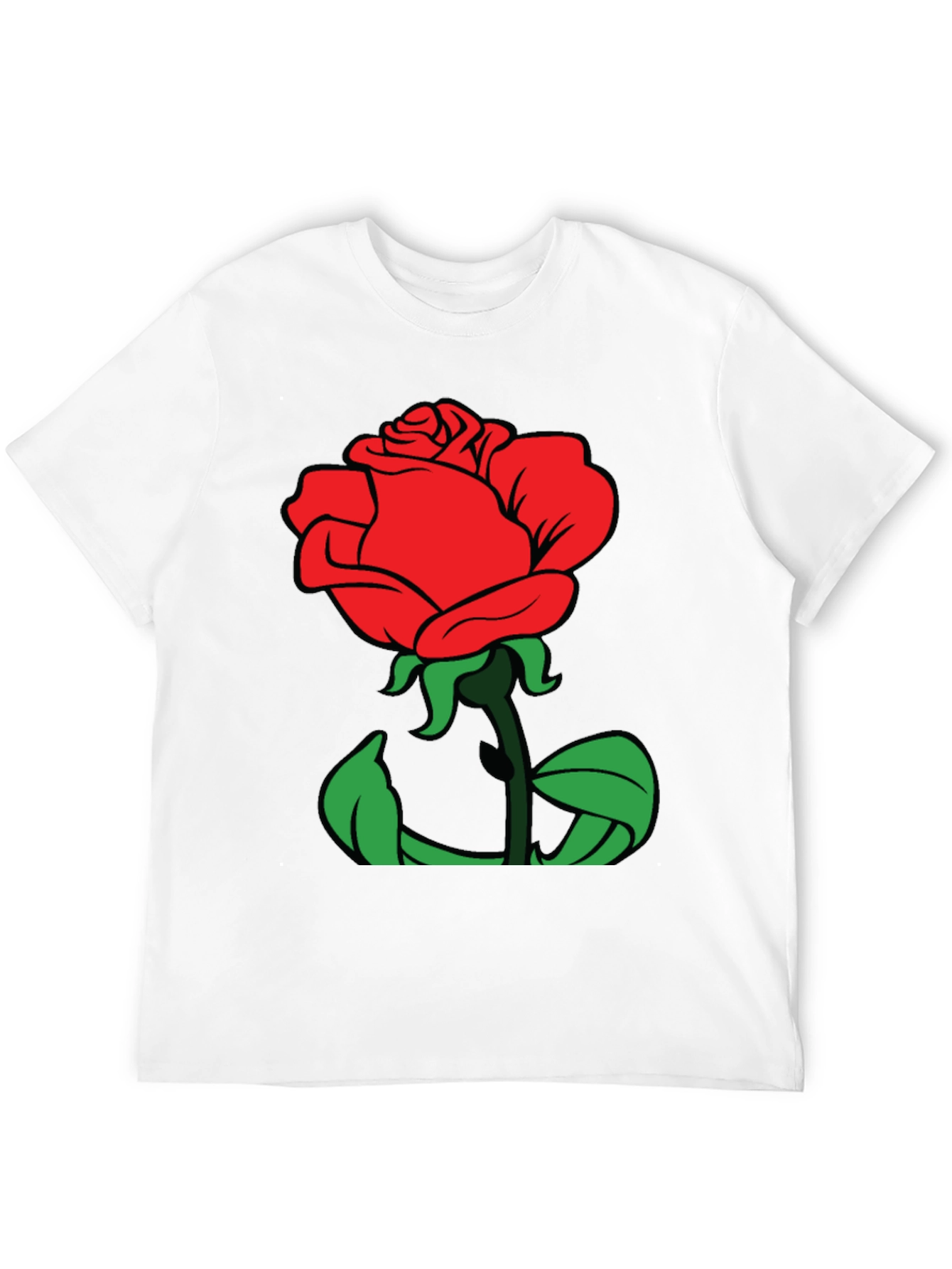 Rose Graphic Tee - Soft Cotton Blend