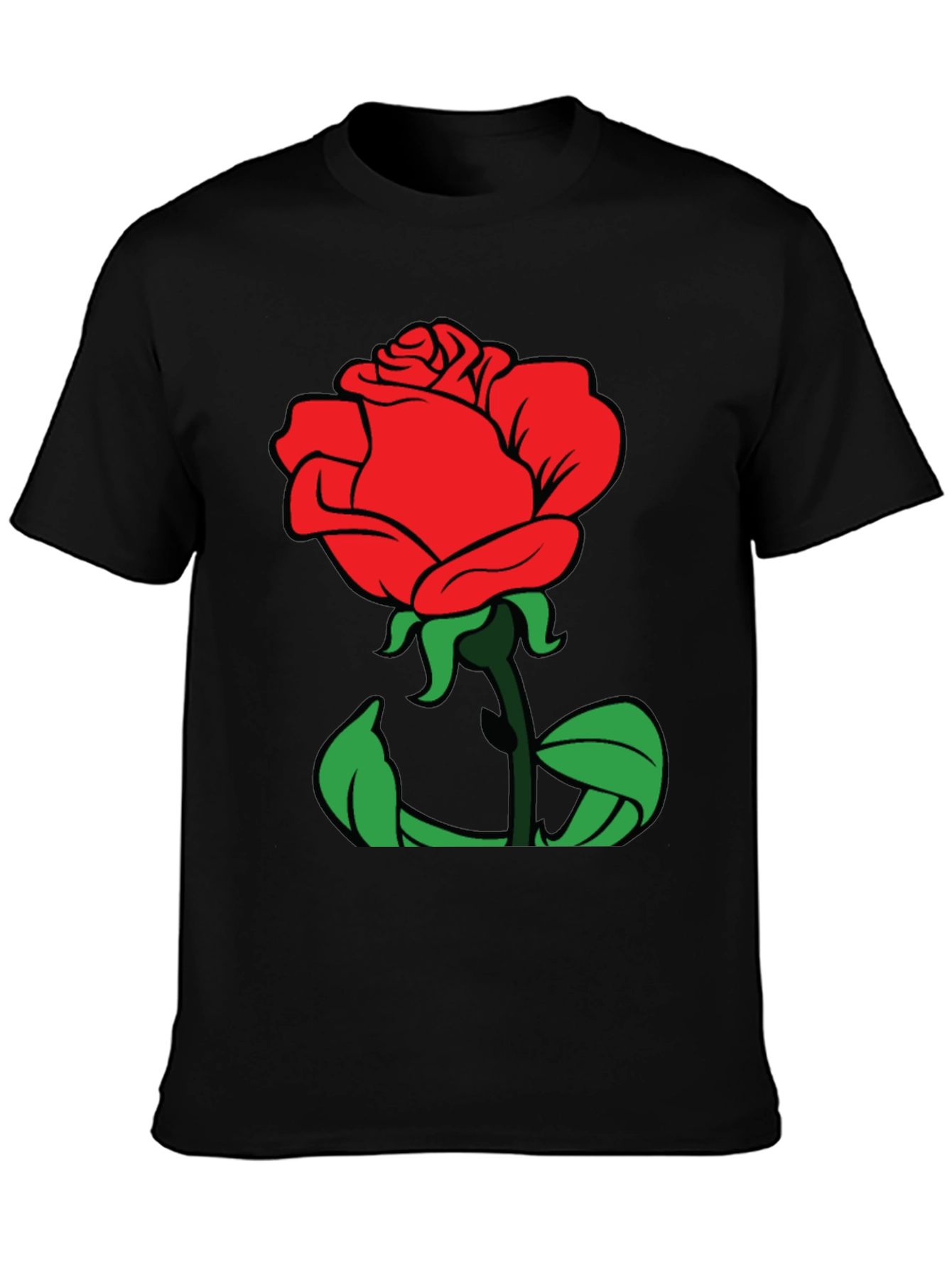 Rose Graphic Tee - Soft Cotton Blend