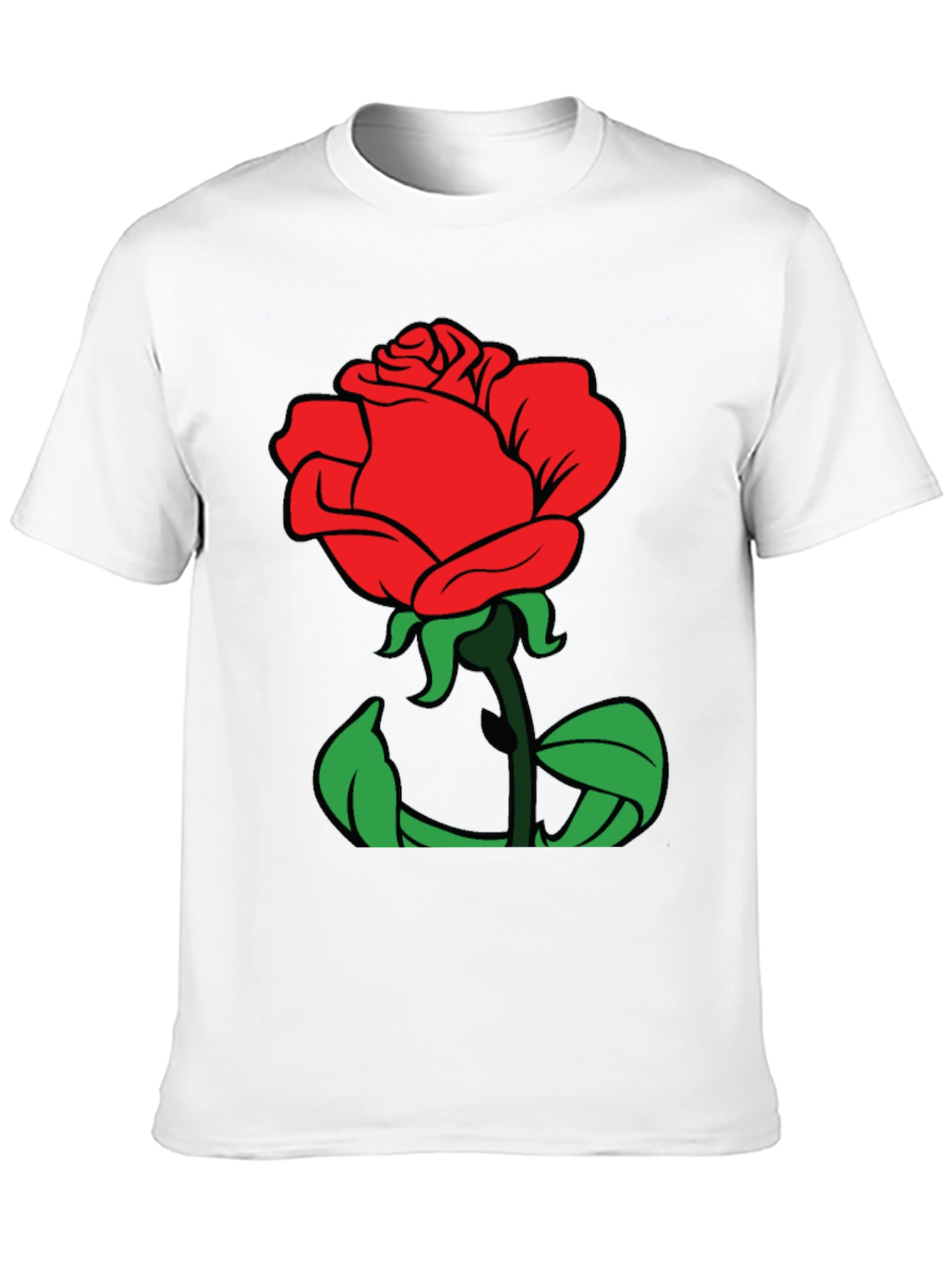 Rose Graphic Tee - Soft Cotton Blend