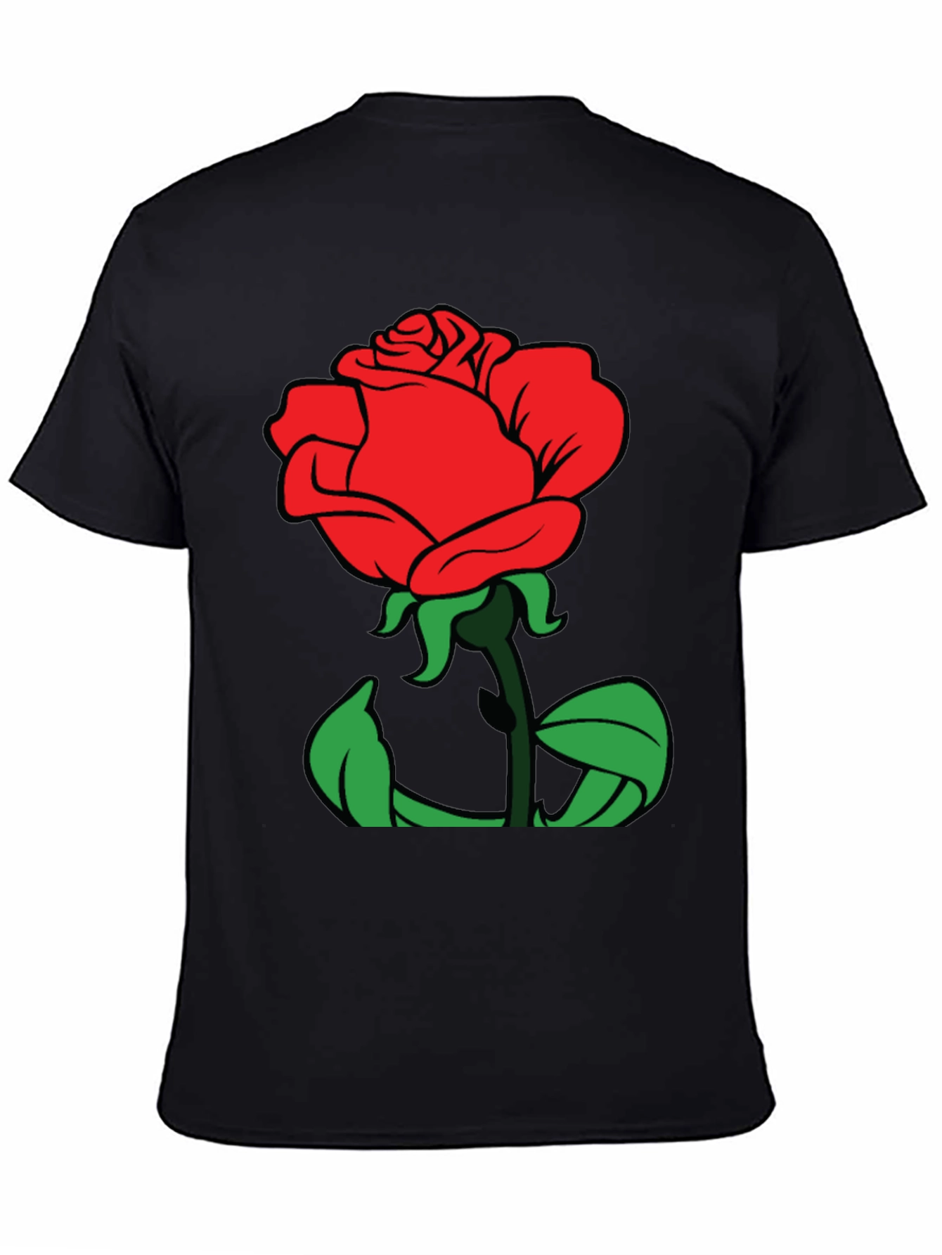 Rose Graphic Tee - Soft Cotton Blend