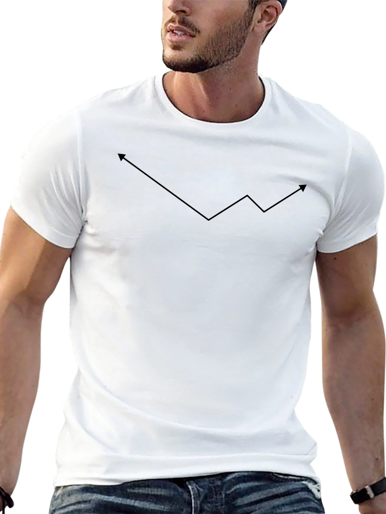 Trendline Tee: Up & Down Arrow Graph Shirt