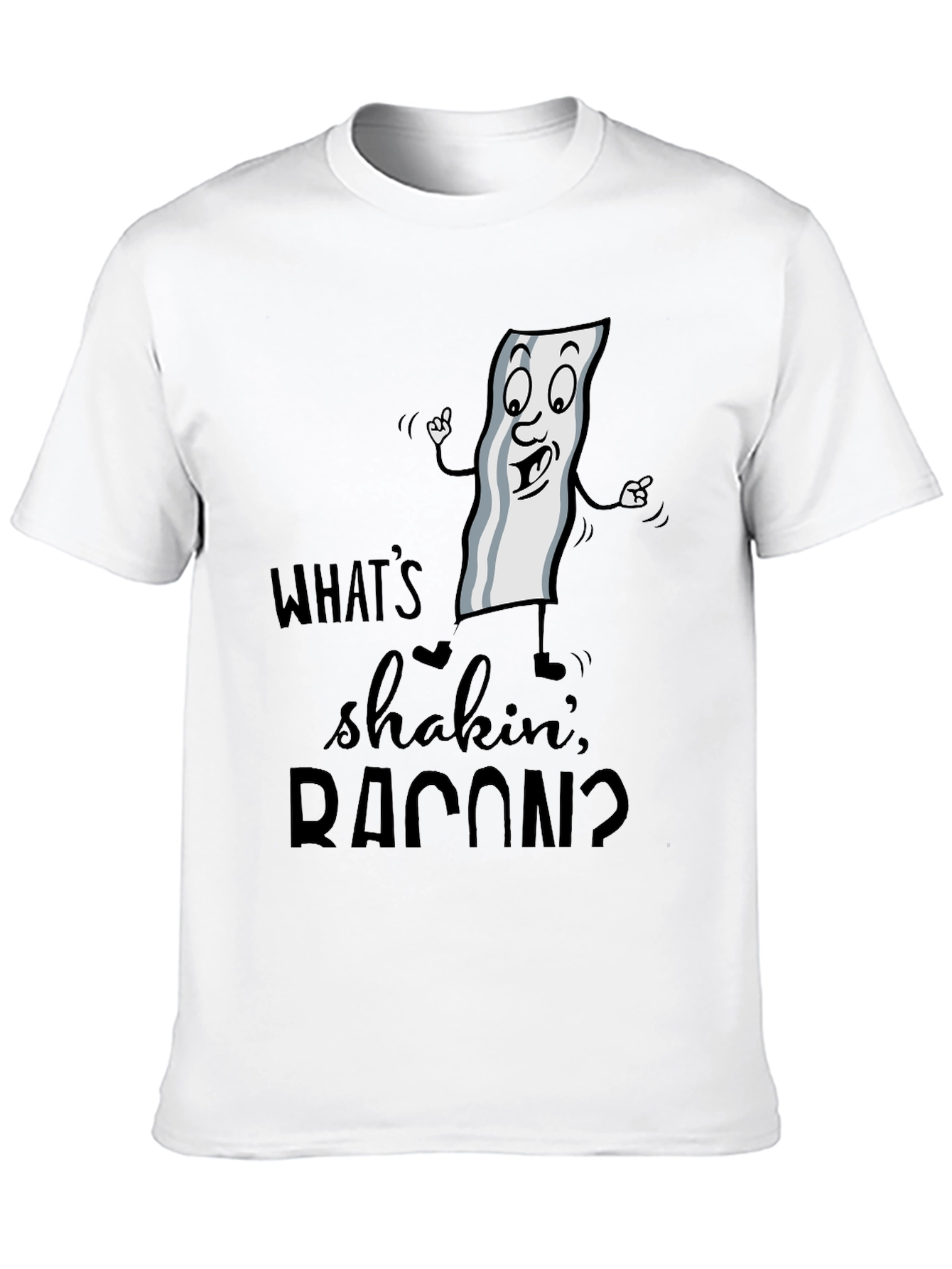 Funny Whats Shakin Bacon Graphic T-Shirt