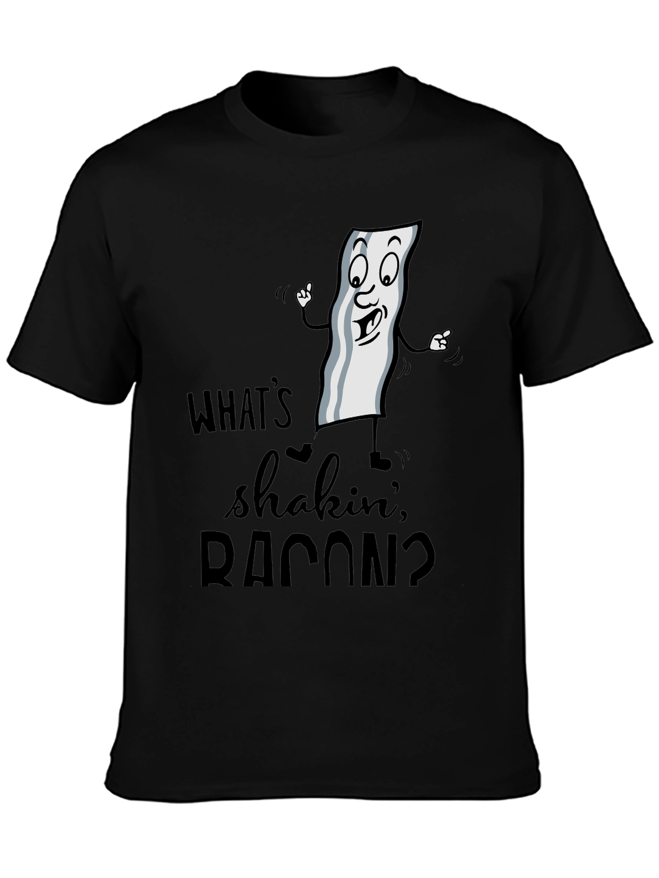 Funny Whats Shakin Bacon Graphic T-Shirt