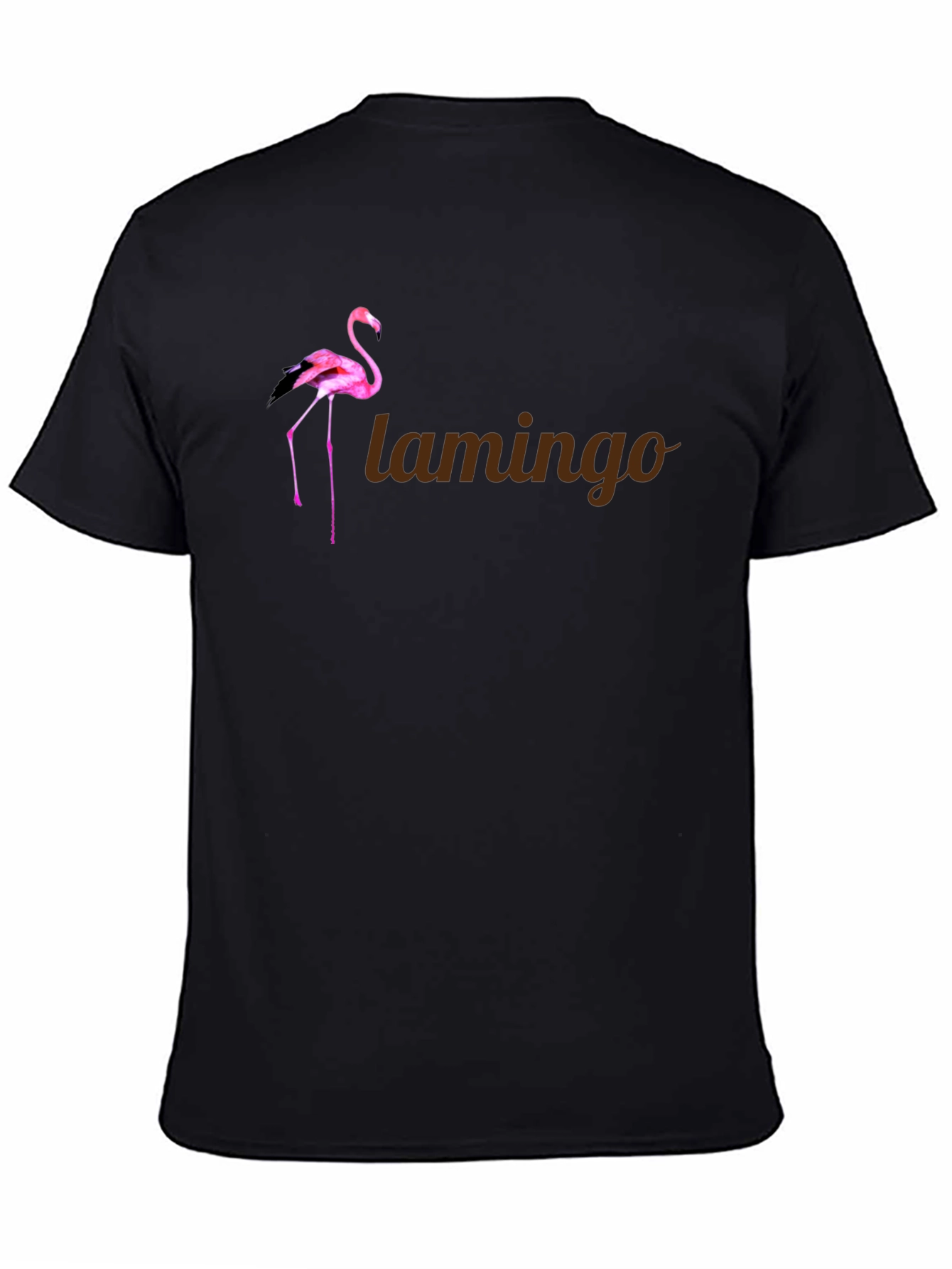 Flamingo Graphic Tee - Stylish Mens Black T-Shirt