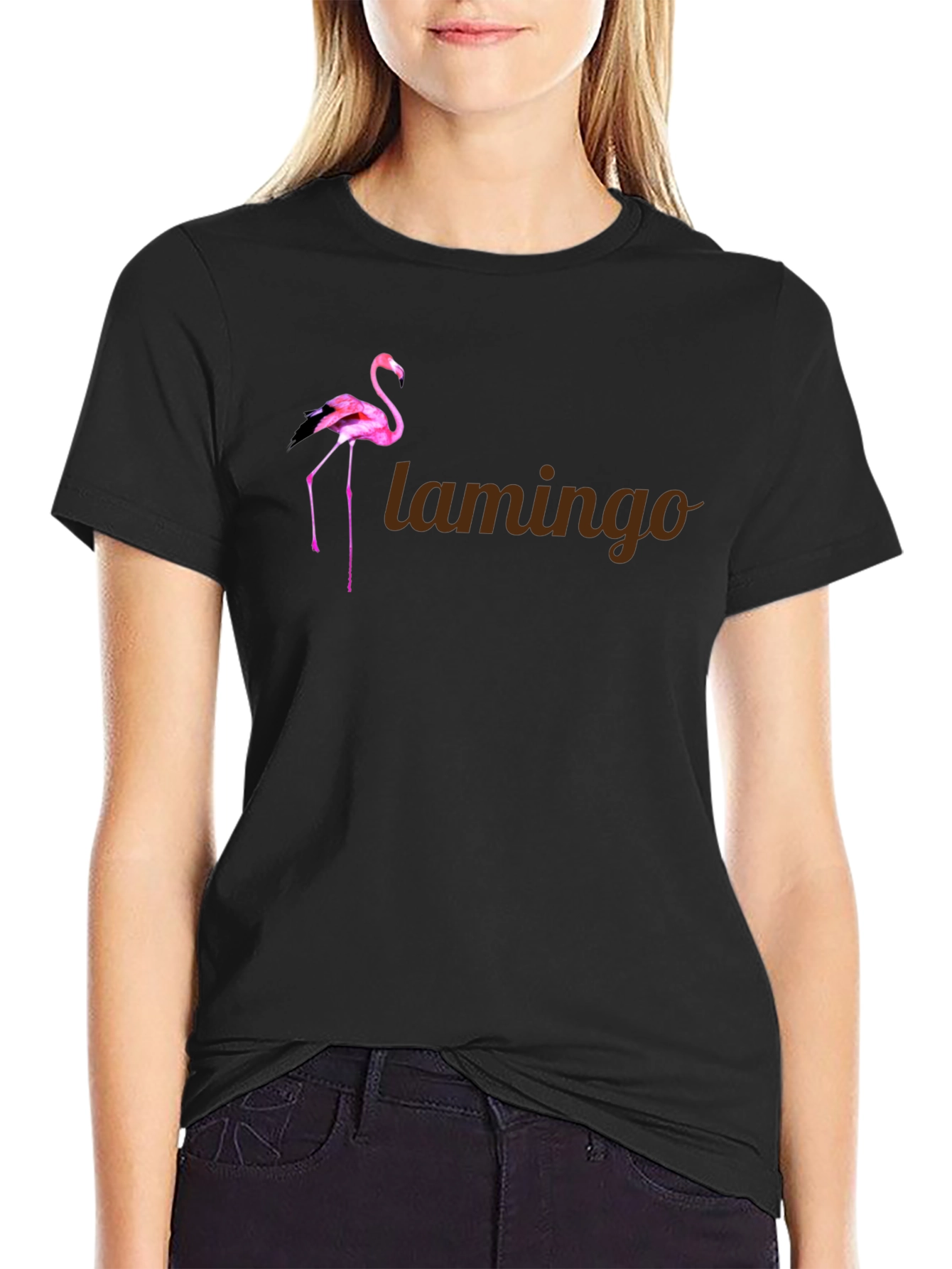 Flamingo Graphic Tee - Stylish Mens Black T-Shirt