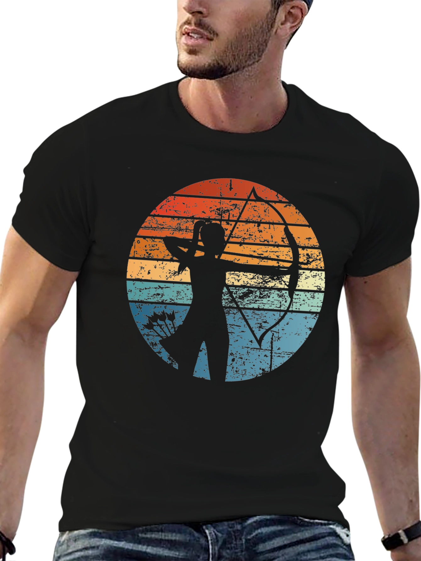 Archery Sunset Graphic Tee | Retro Style