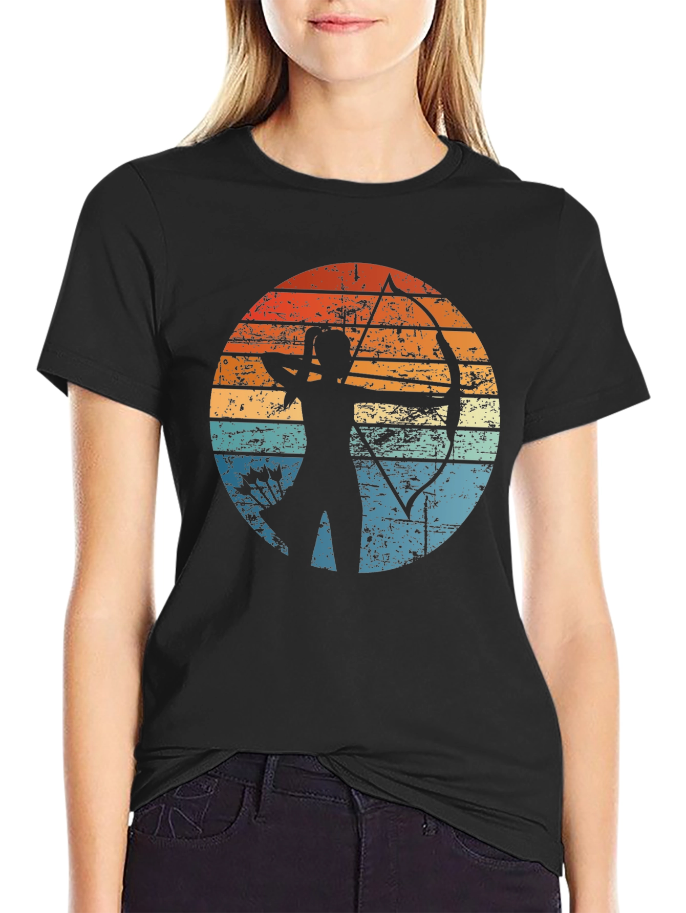 Archery Sunset Graphic Tee | Retro Style