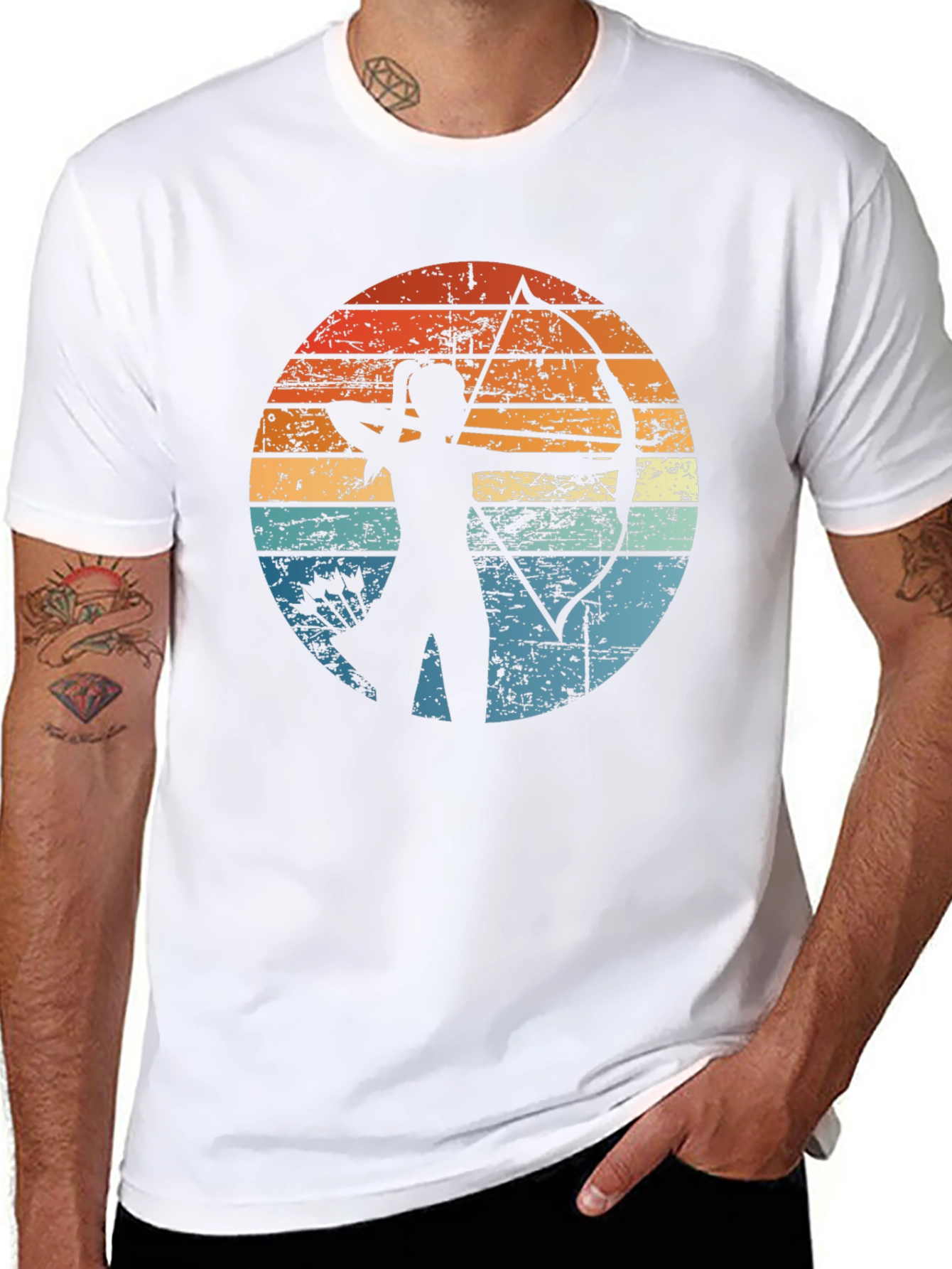 Archery Sunset Graphic Tee | Retro Style