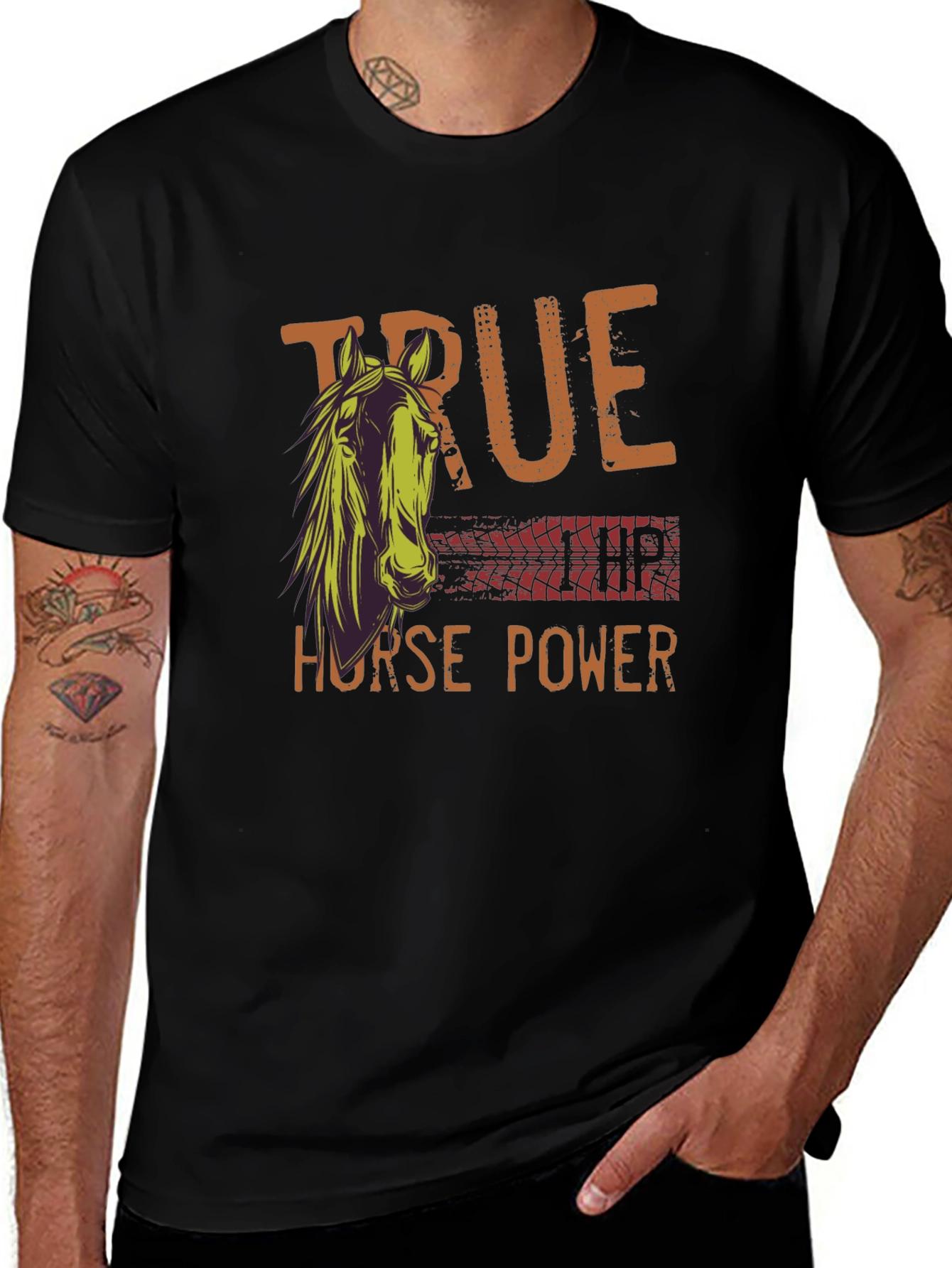 True Horse Power Graphic Tee - Black