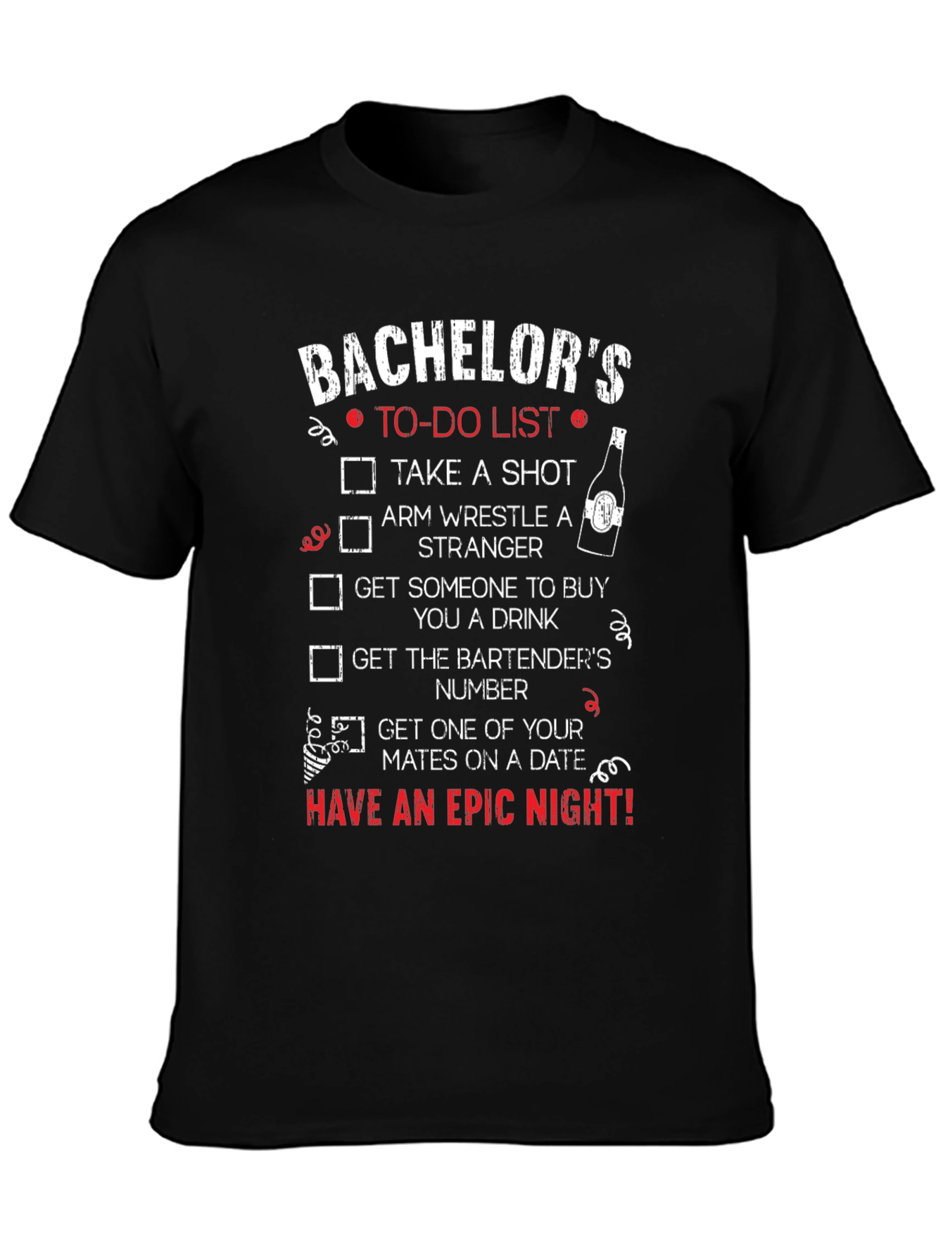 Bachelor Party To-Do List T-Shirt