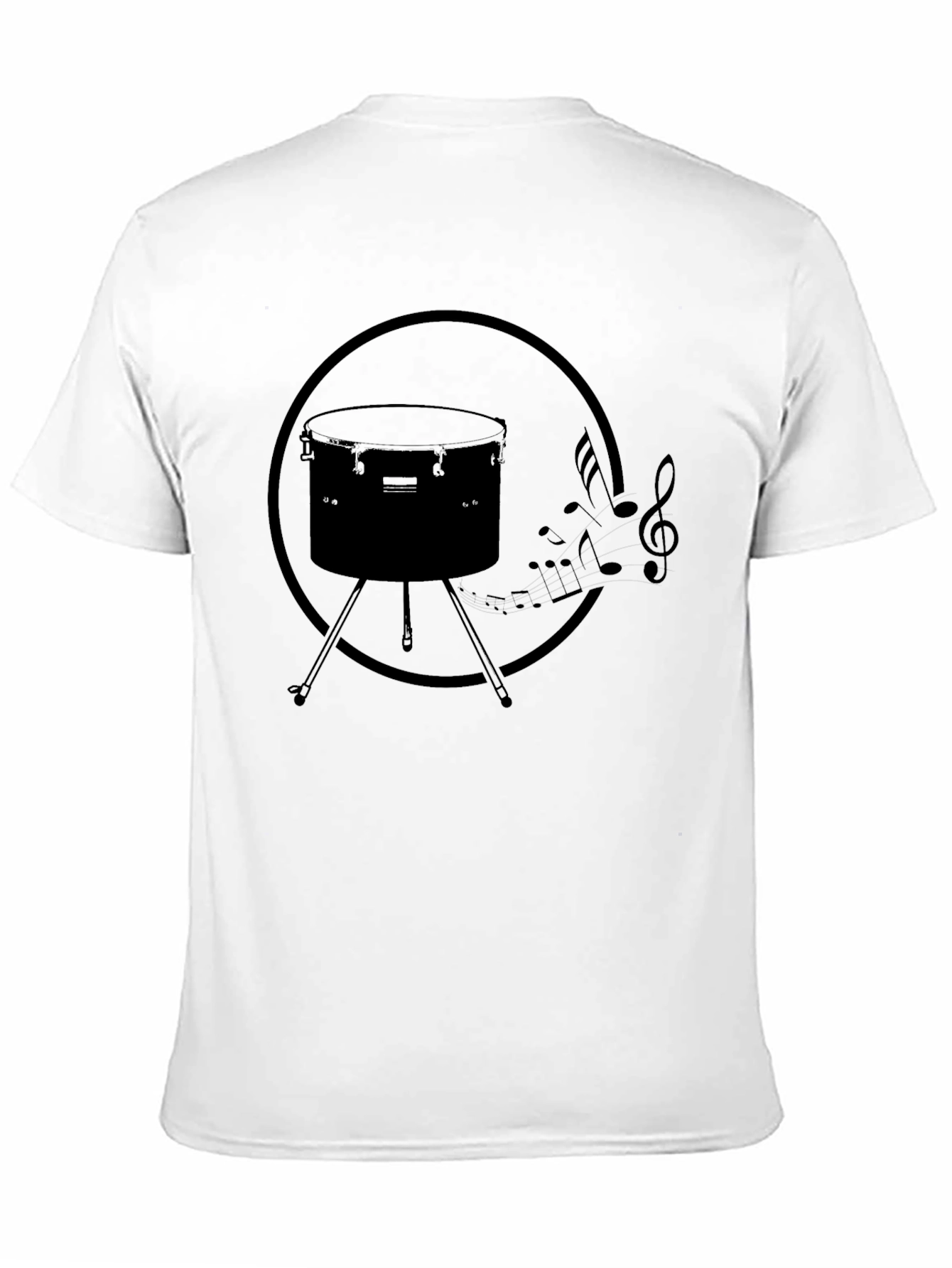 Drum & Music Note Graphic Tee