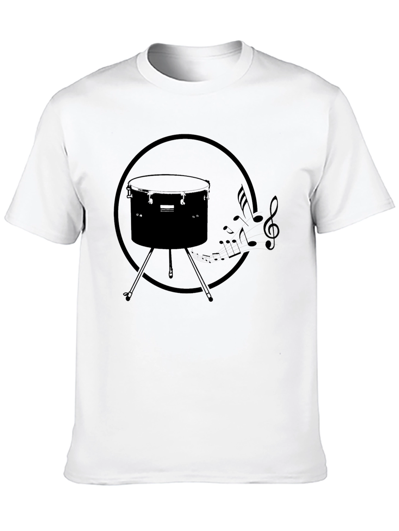 Drum & Music Note Graphic Tee