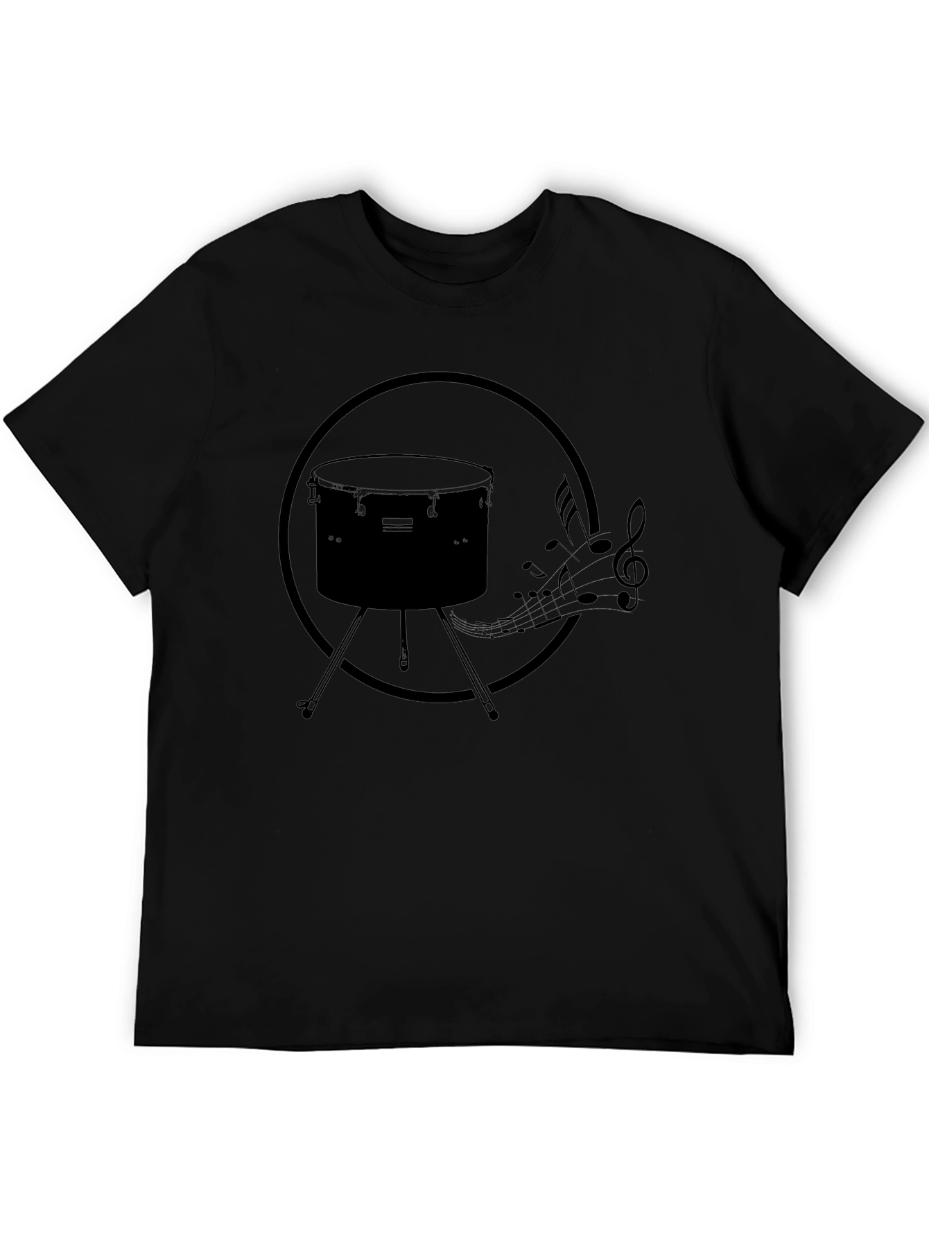 Drum & Music Note Graphic Tee