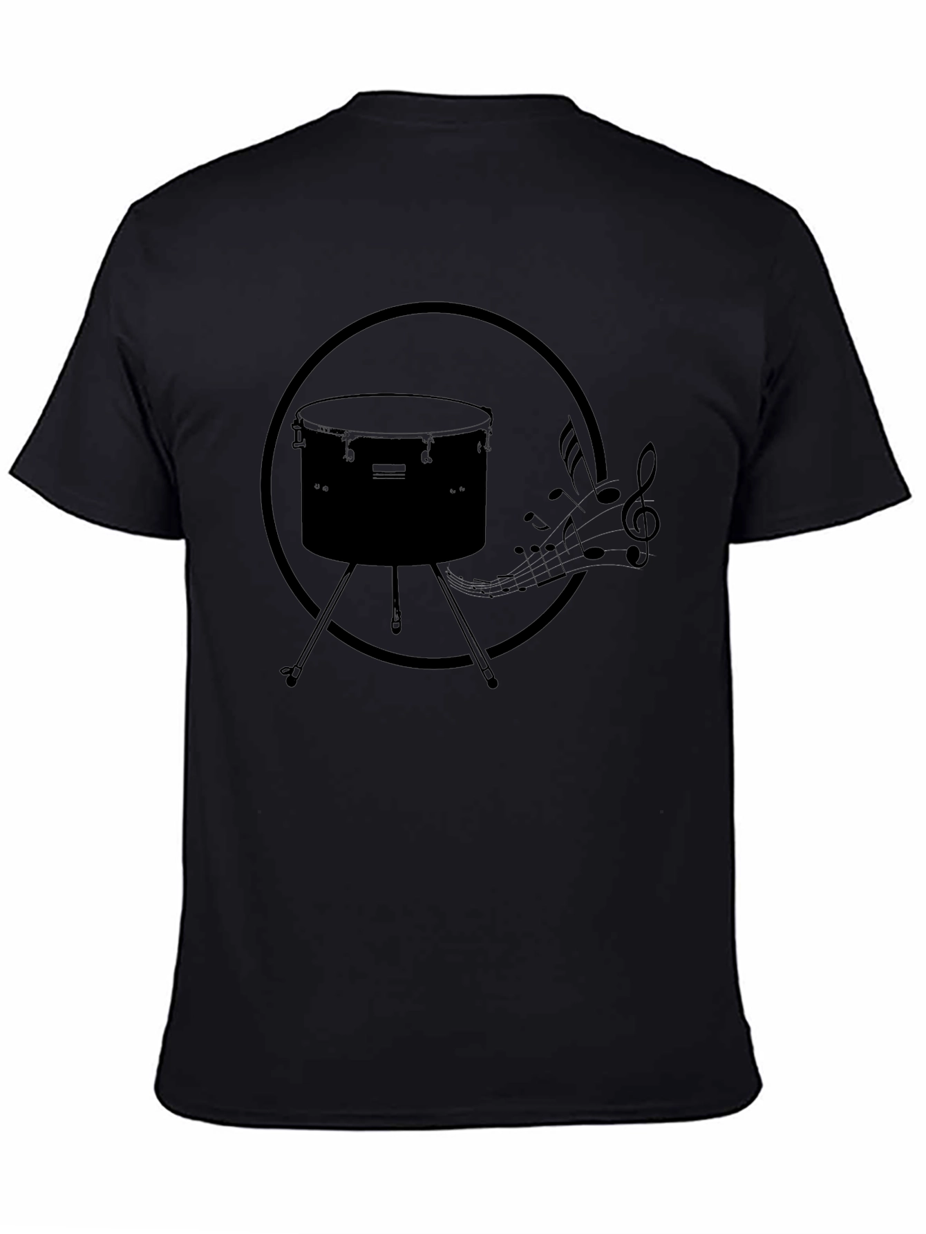 Drum & Music Note Graphic Tee