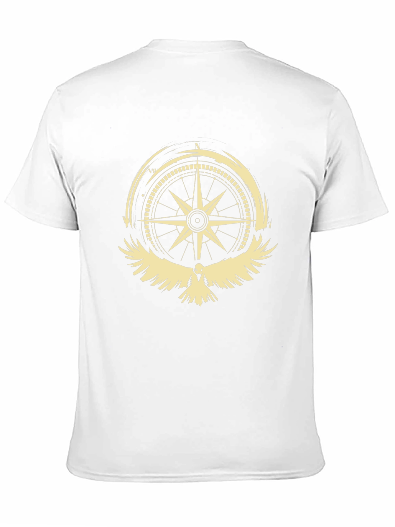 Compass & Bird Graphic Print Tee - Black