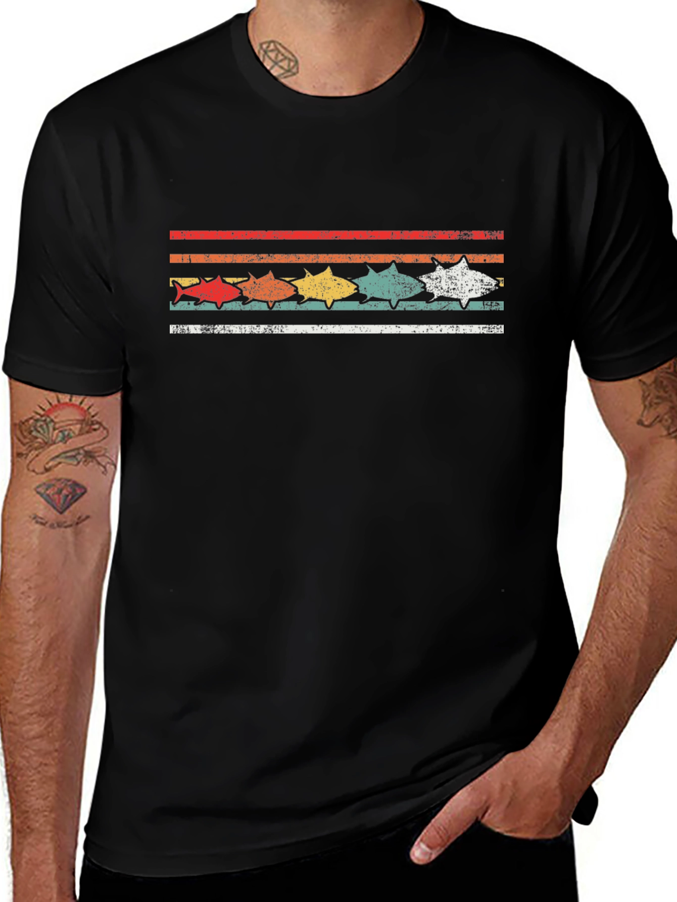 Retro Tuna Fish Graphic T-Shirt