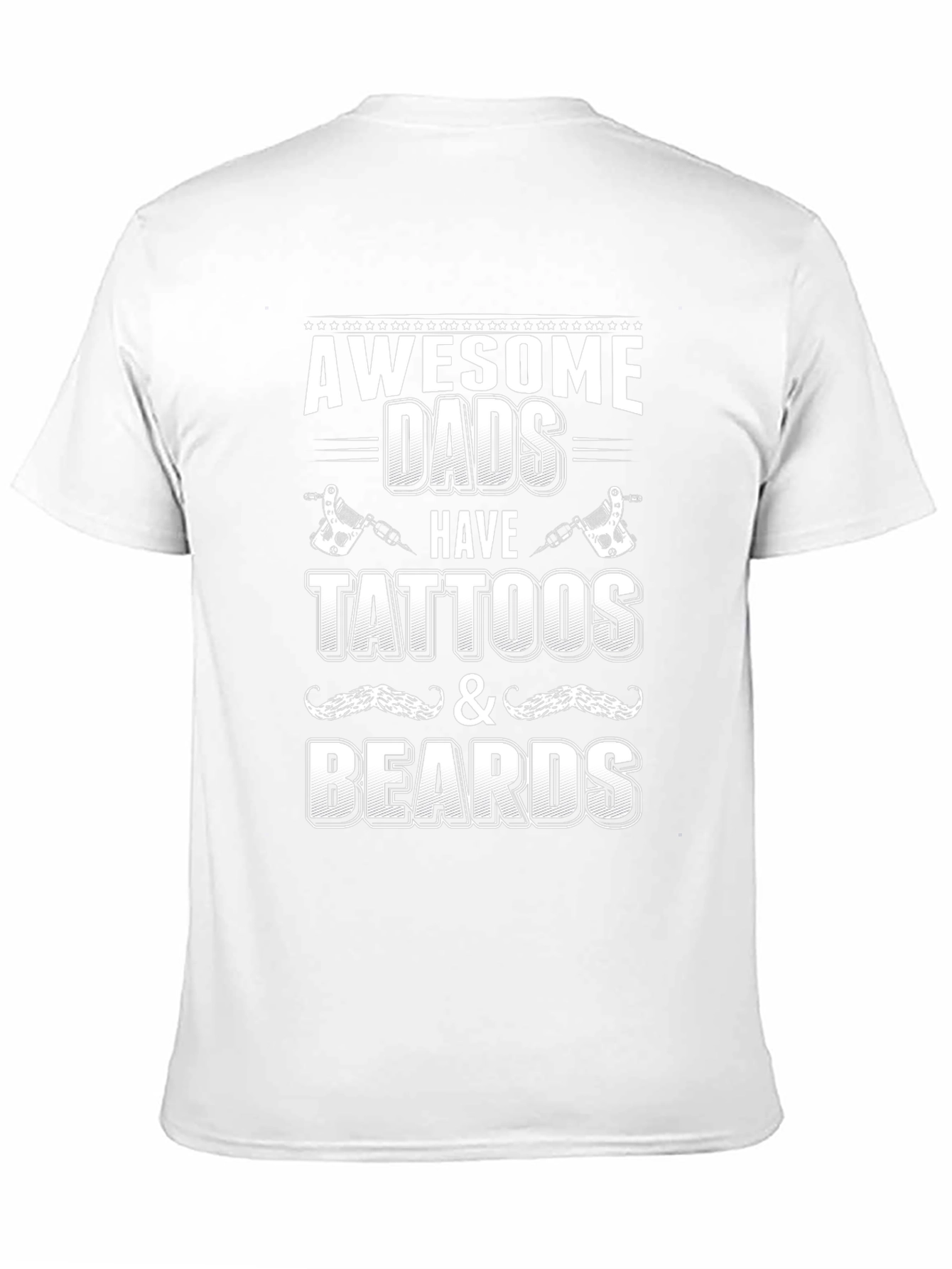 Awesome Dads Tattoo & Beard Graphic Tee