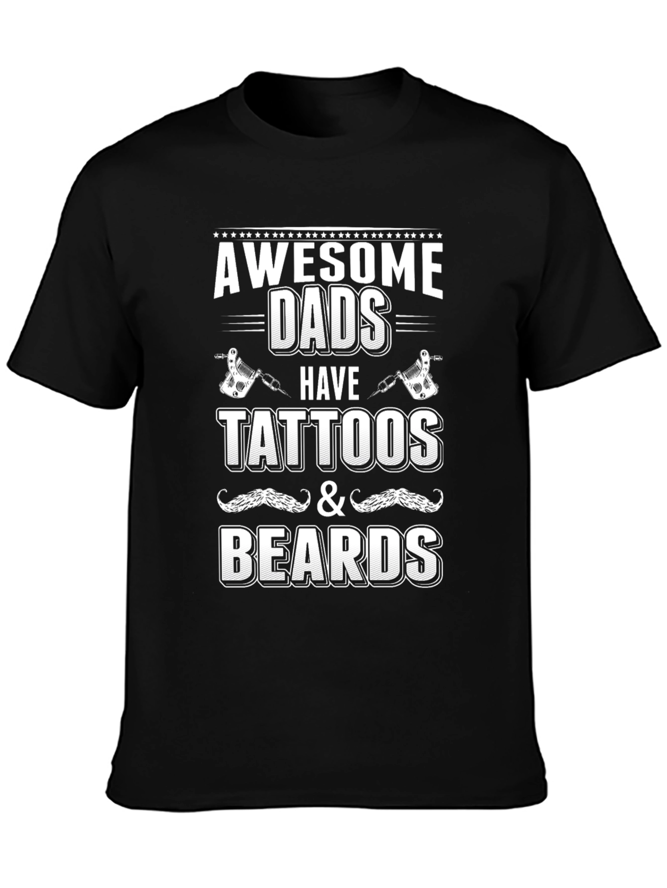 Awesome Dads Tattoo & Beard Graphic Tee