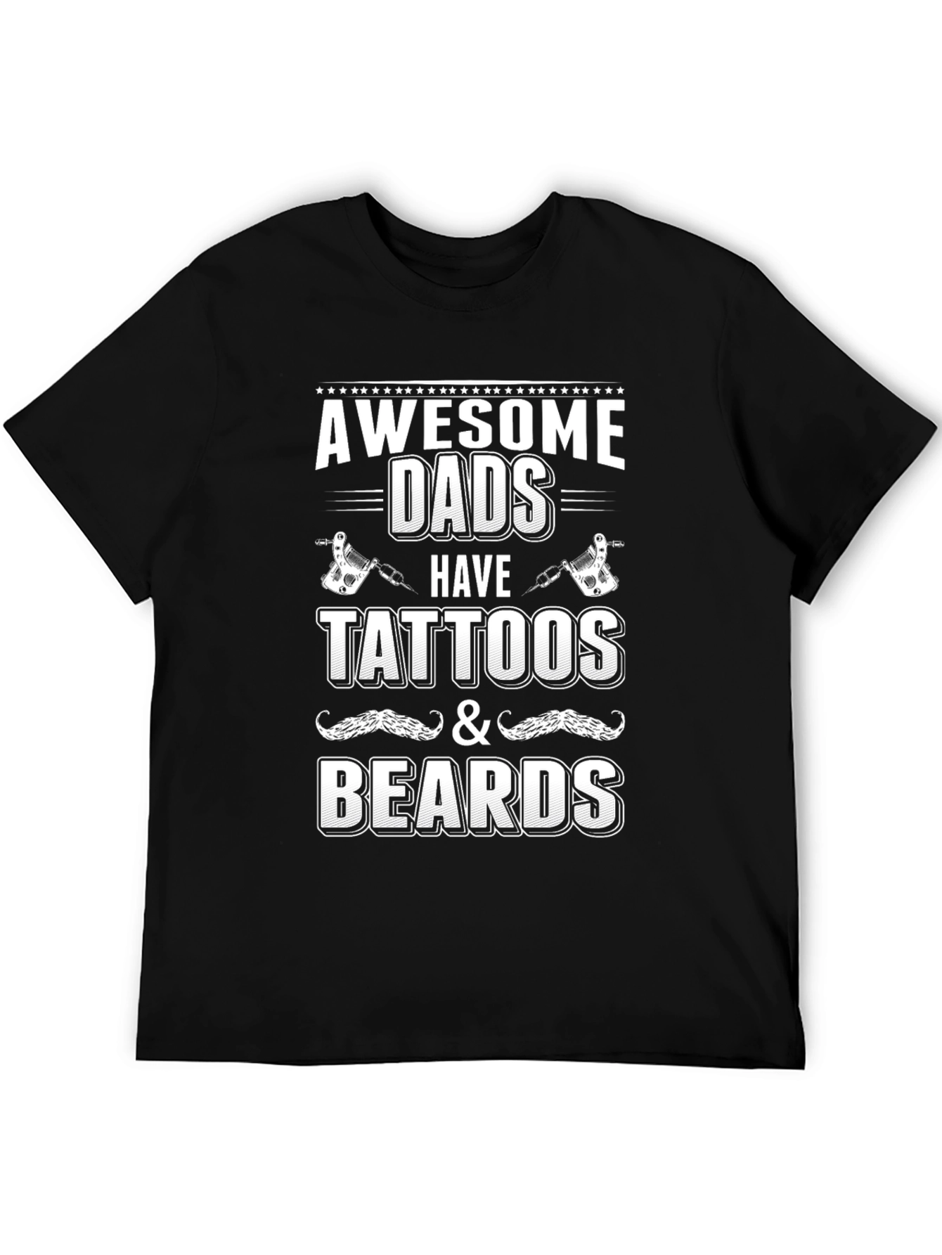 Awesome Dads Tattoo & Beard Graphic Tee