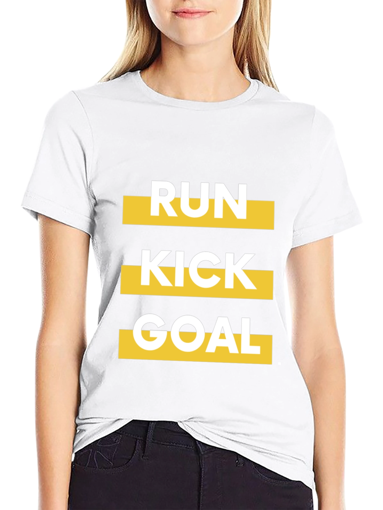 Run Kick Goal T-Shirt - Soccer Sports Tee