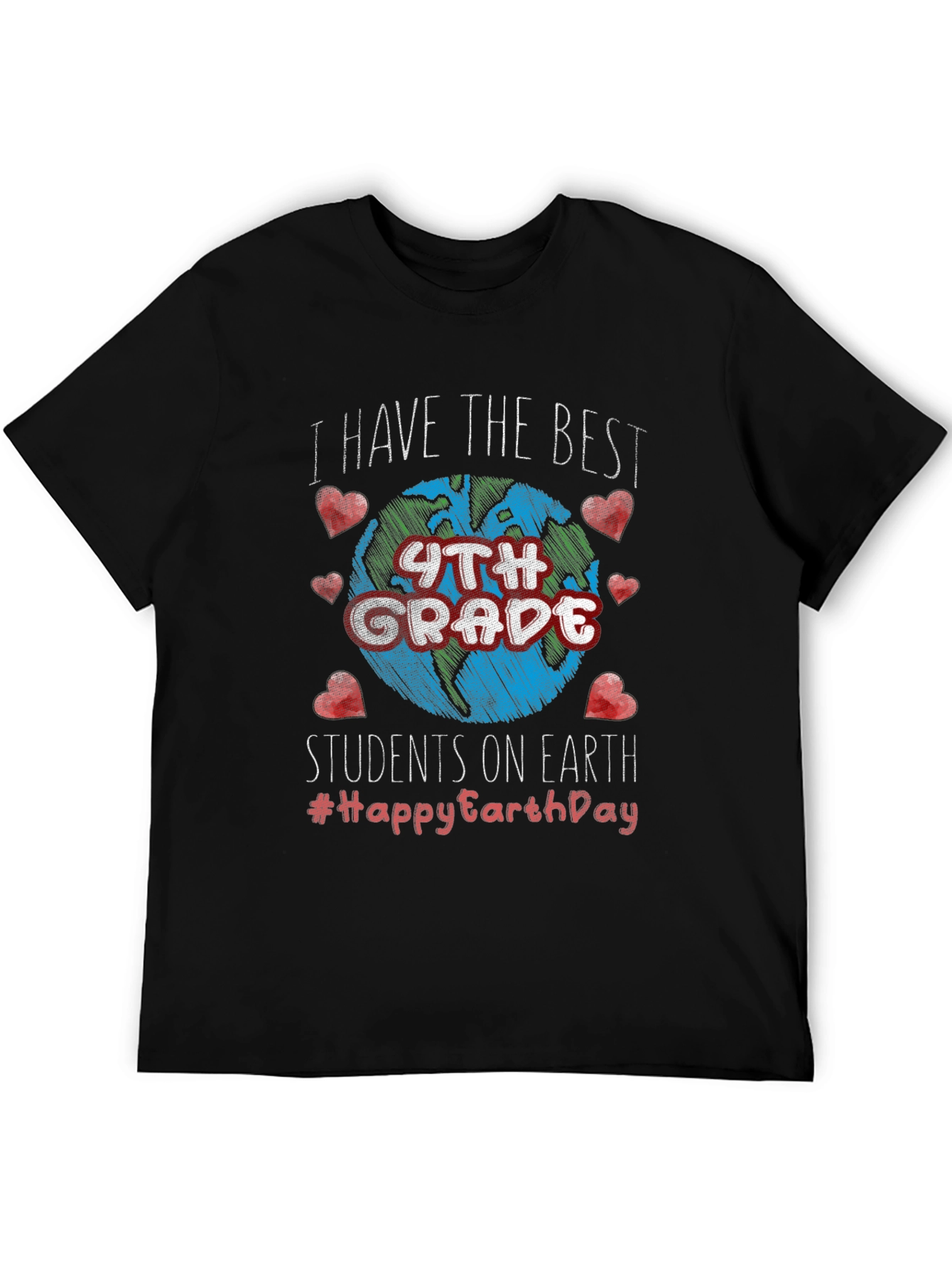 Best 4th Grade Students Earth Day Teacher T-Shirt