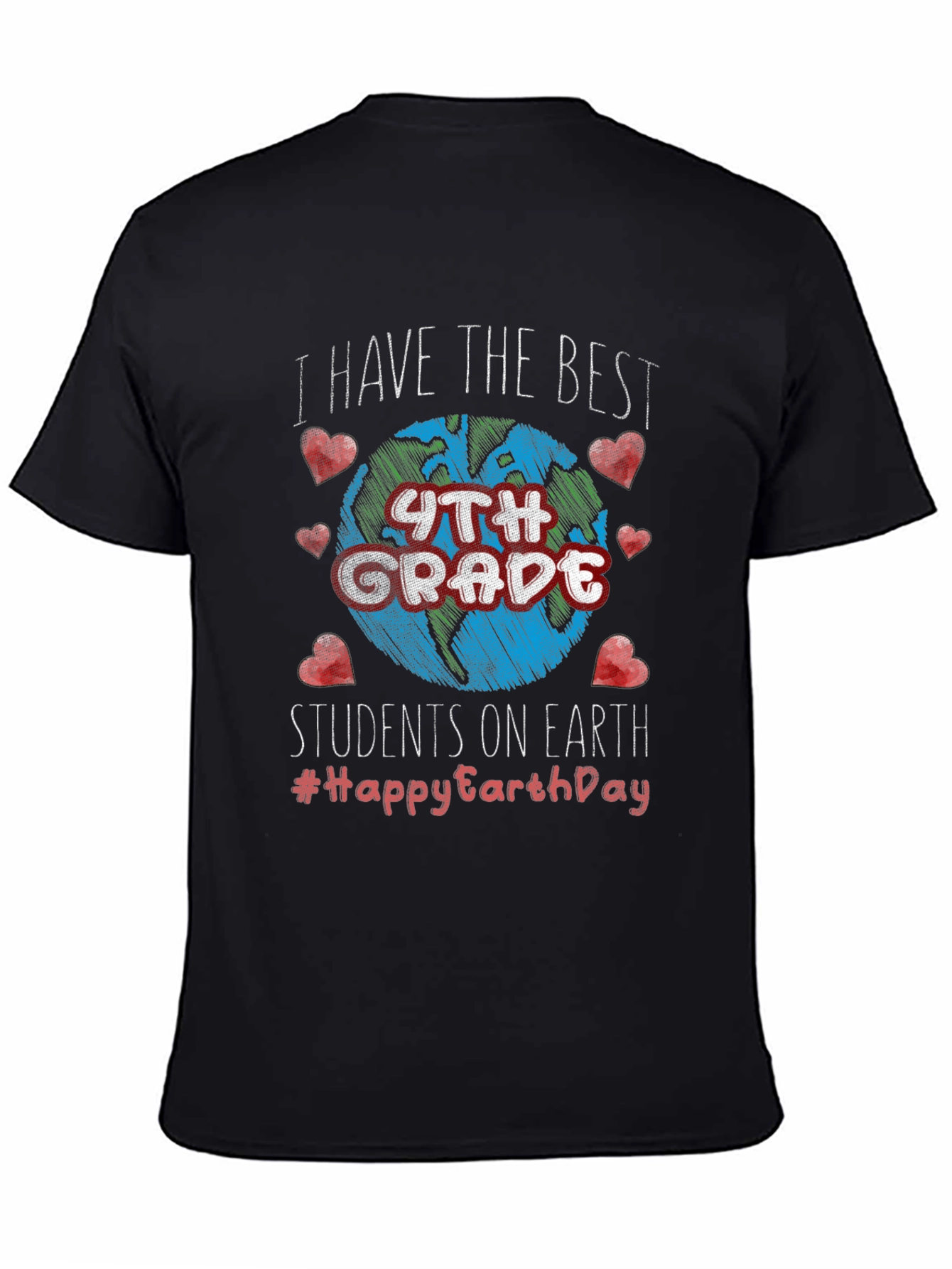 Best 4th Grade Students Earth Day Teacher T-Shirt