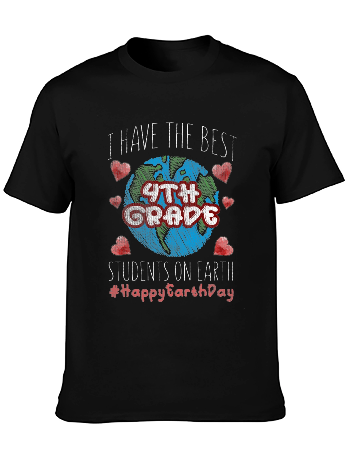 Best 4th Grade Students Earth Day Teacher T-Shirt