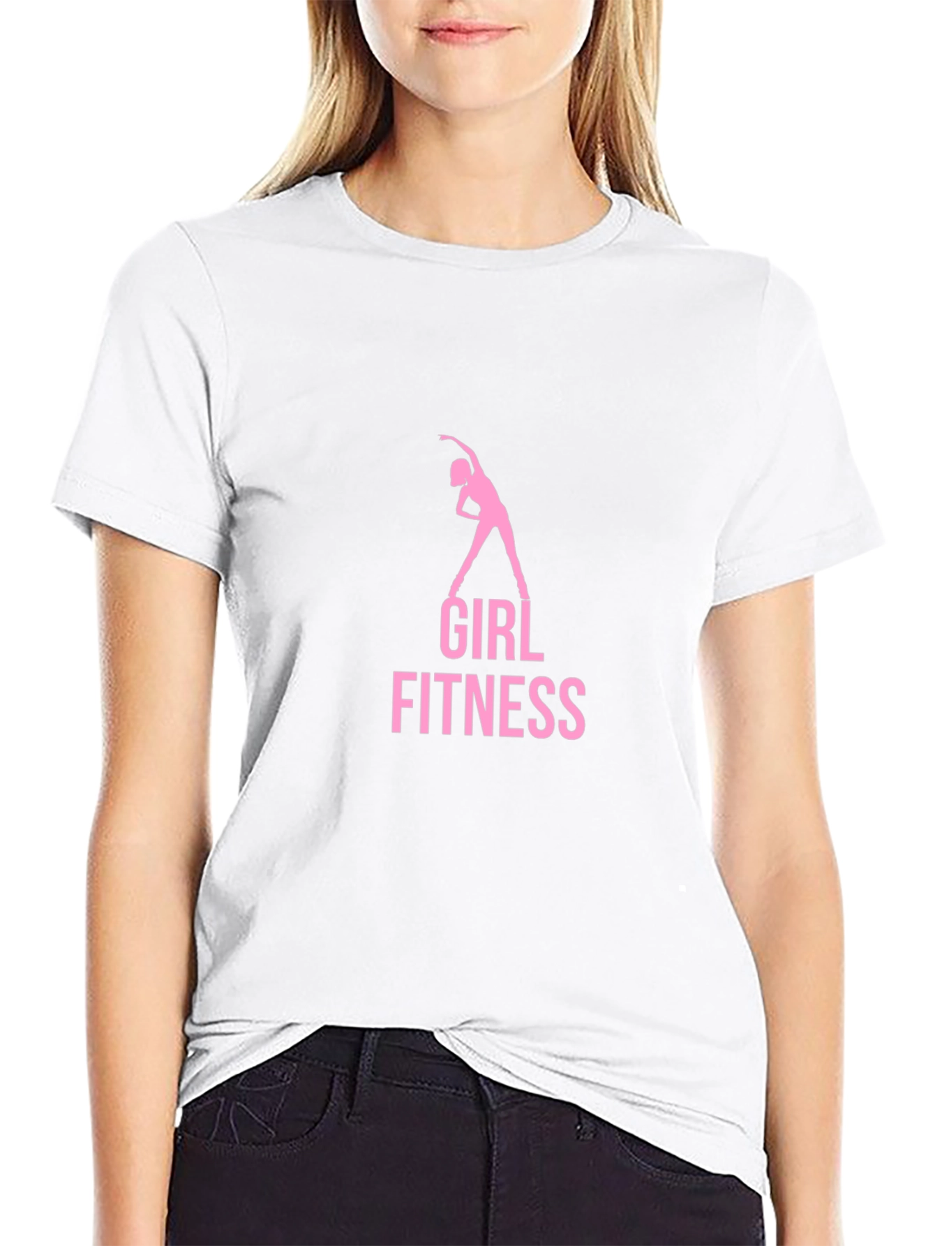 Girl Fitness Black T-Shirt