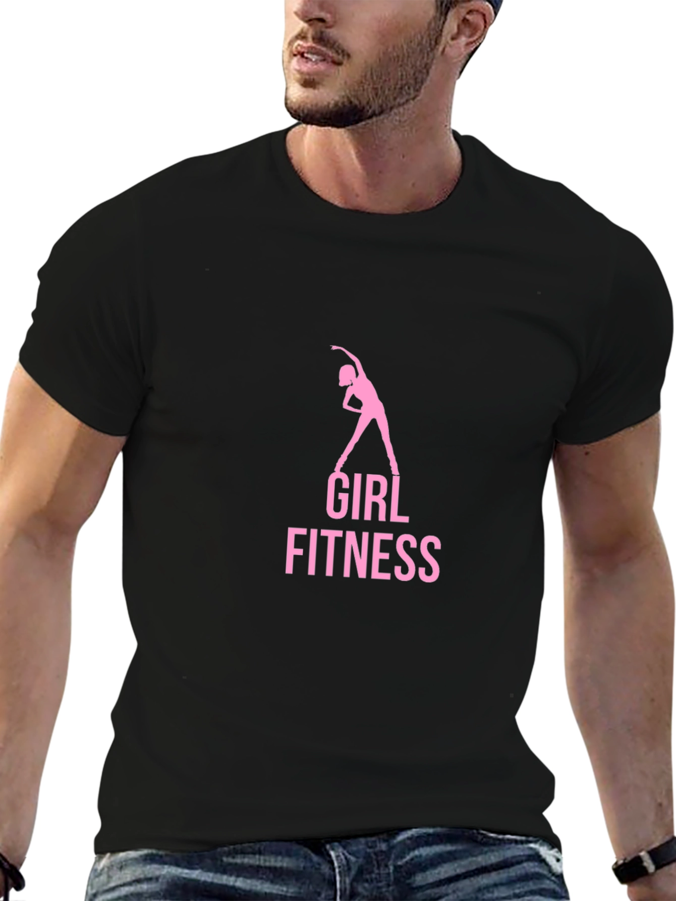 Girl Fitness Black T-Shirt