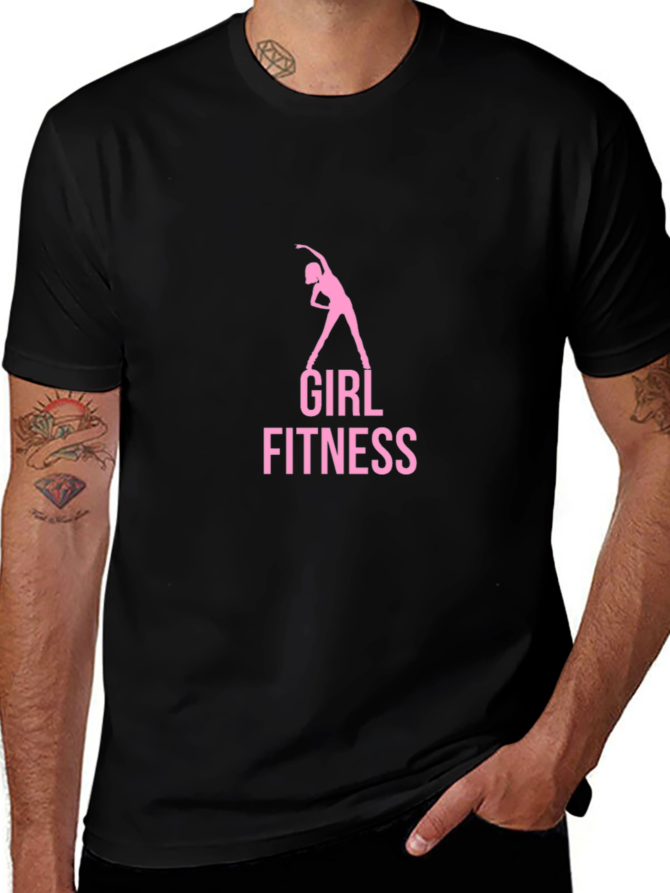 Girl Fitness Black T-Shirt