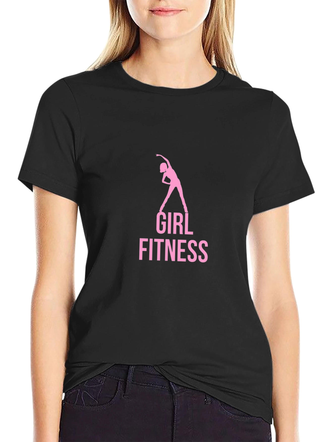 Girl Fitness Black T-Shirt
