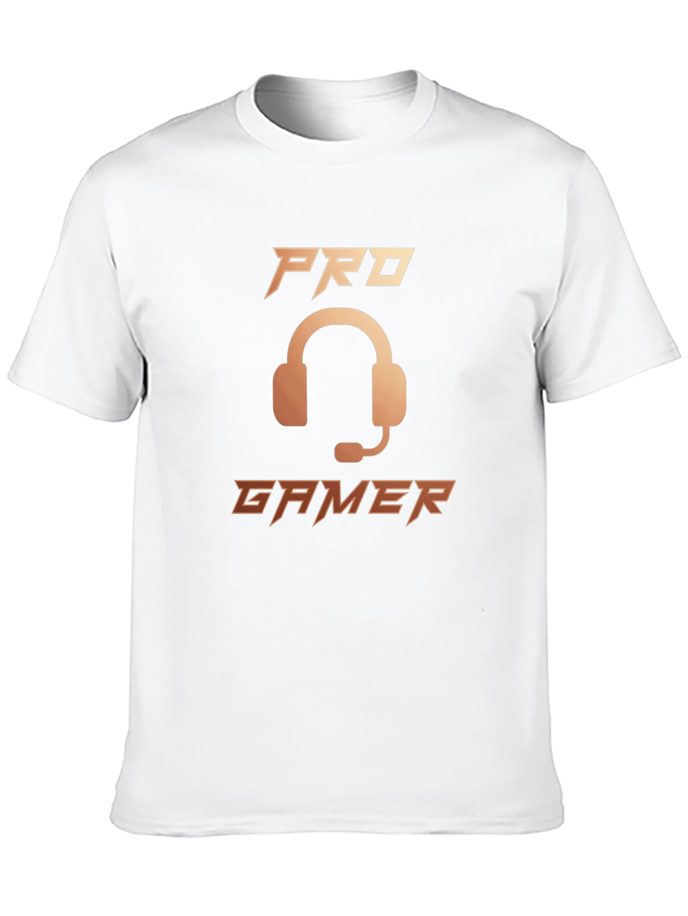 Pro Gamer Black T-Shirt with Headset Graphic