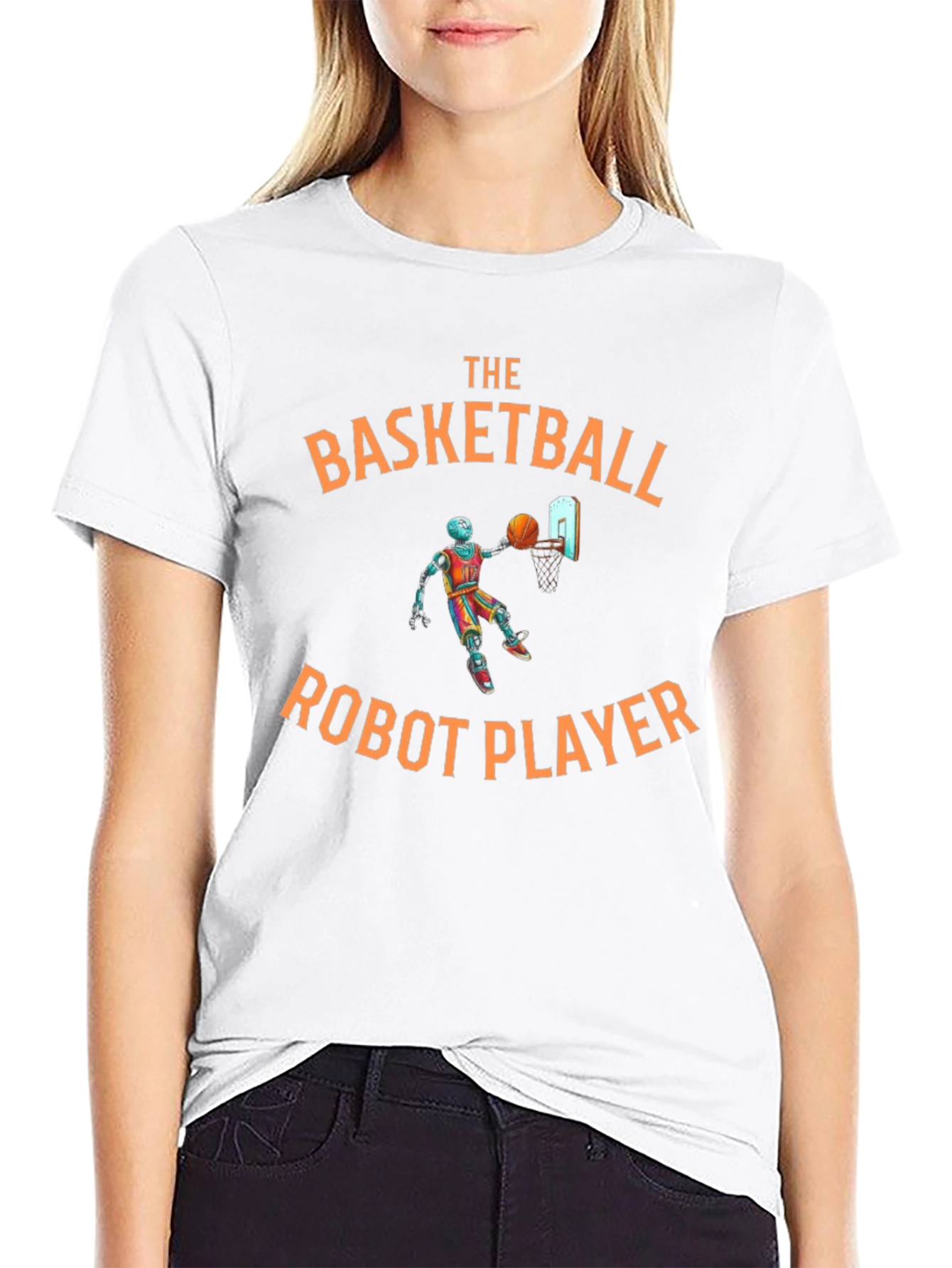 Basketball Robot Player Graphic T-Shirt