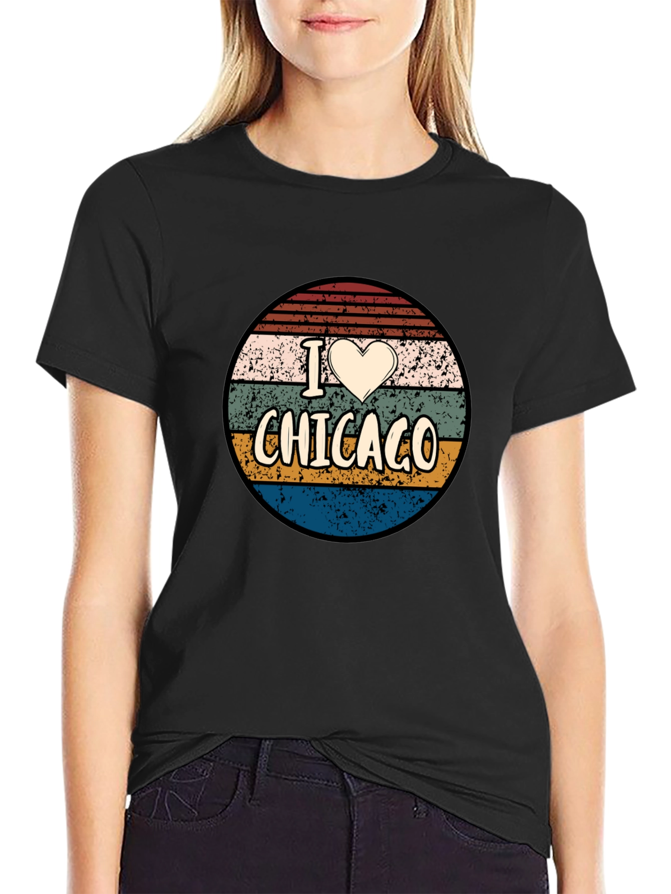 I Heart Chicago Retro Graphic T-Shirt