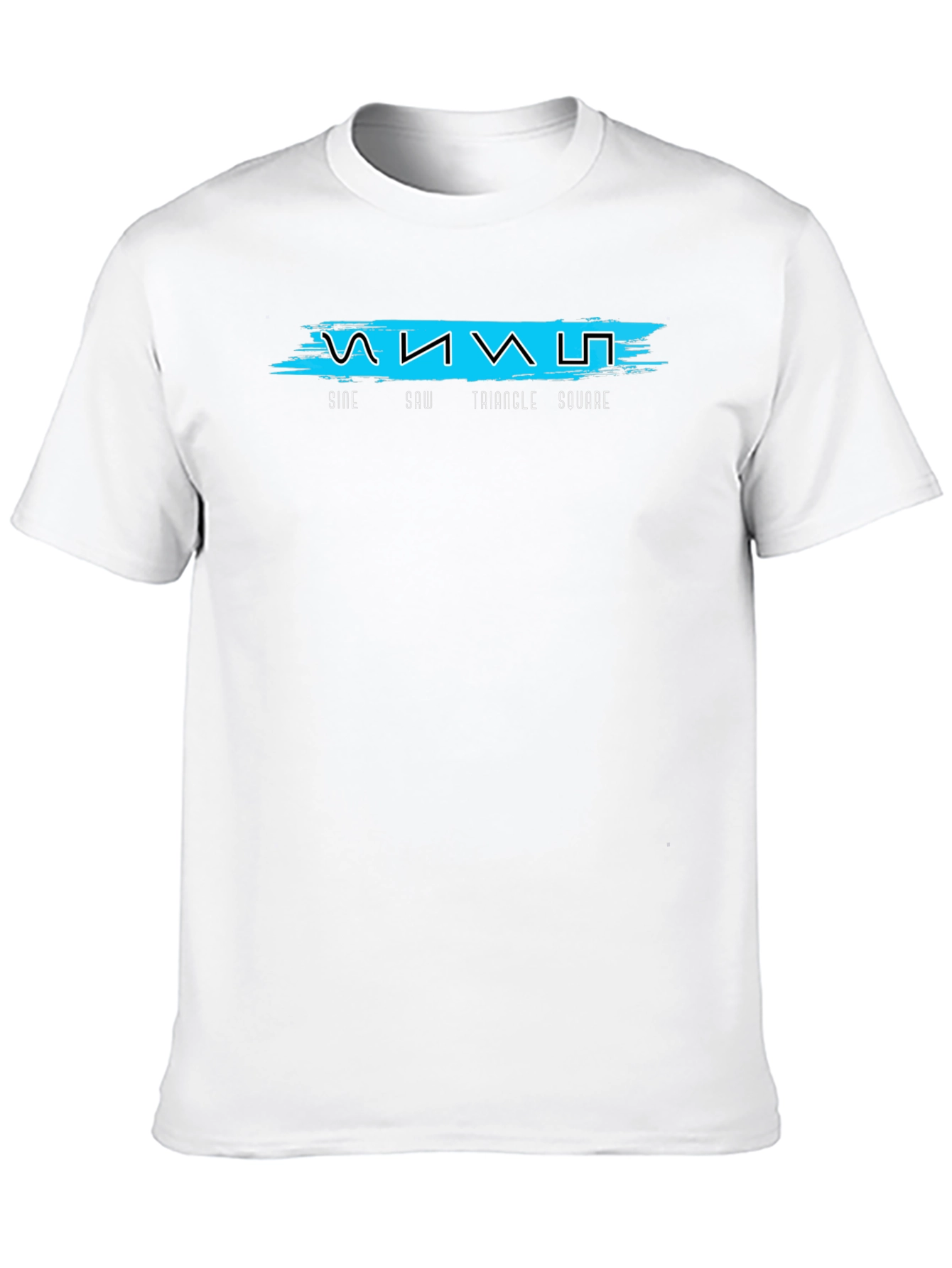 Sine Saw Triangle Square Black Graphic Tee