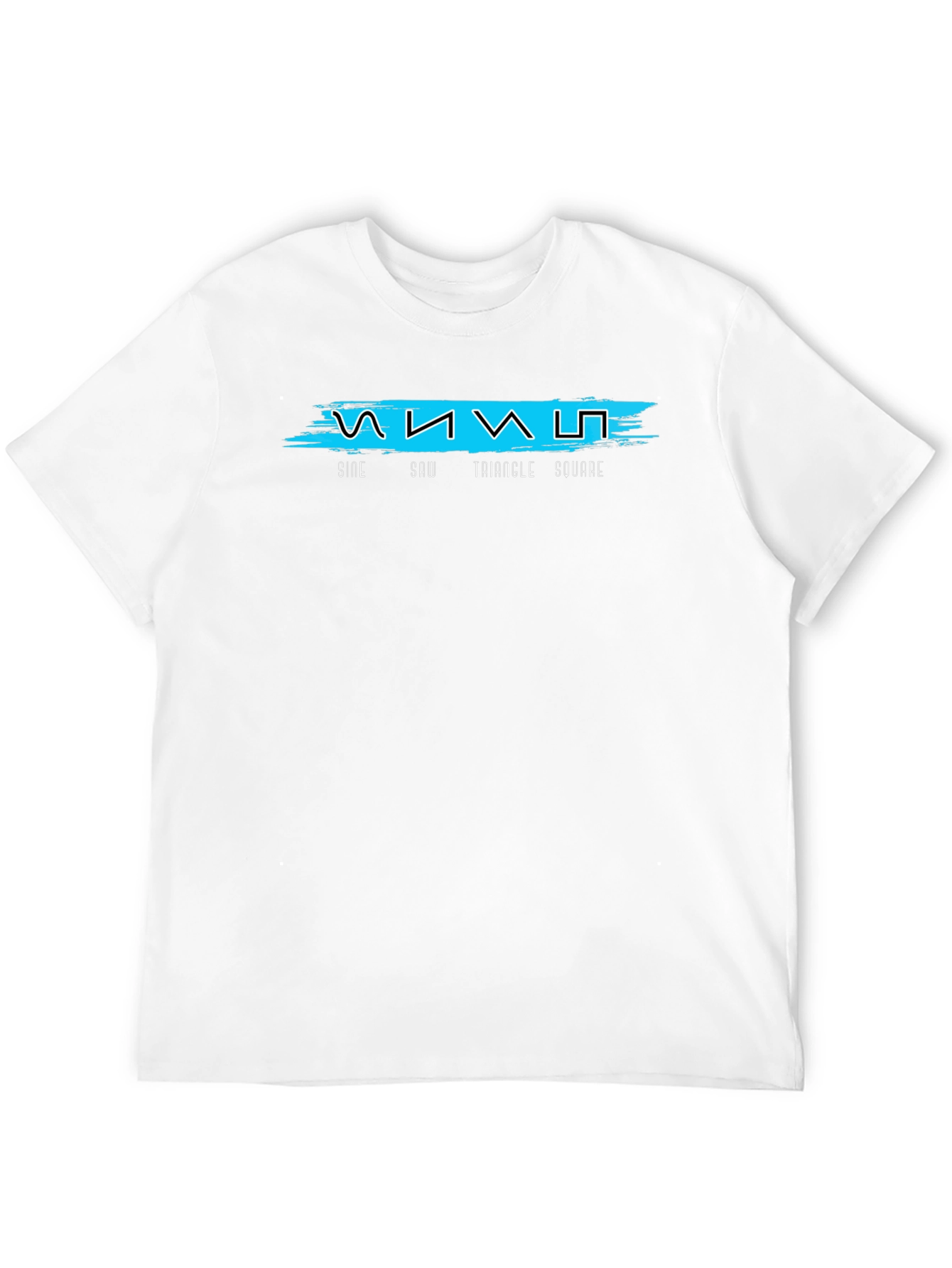 Sine Saw Triangle Square Black Graphic Tee