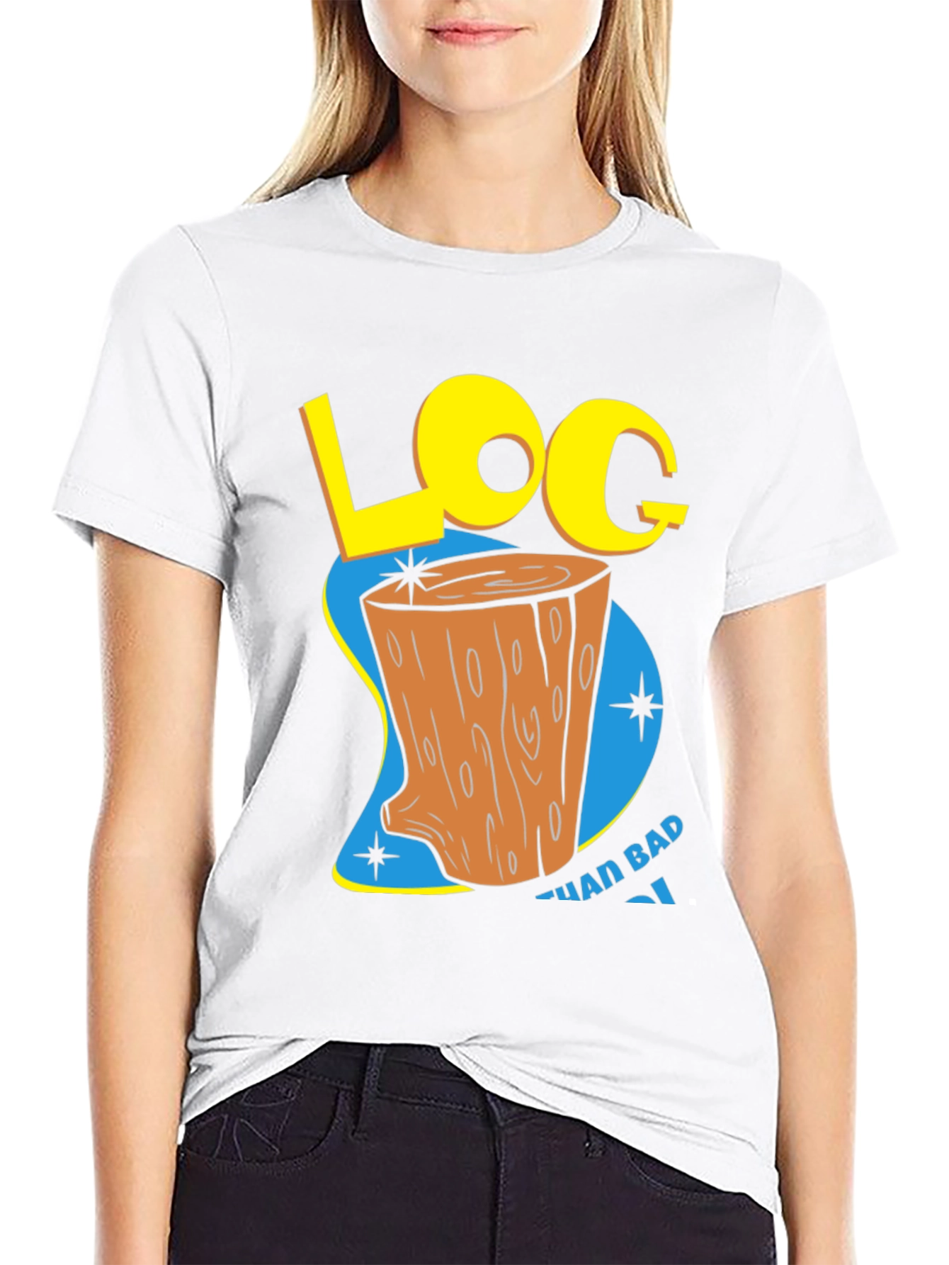 Retro Log Cartoon Graphic Tee