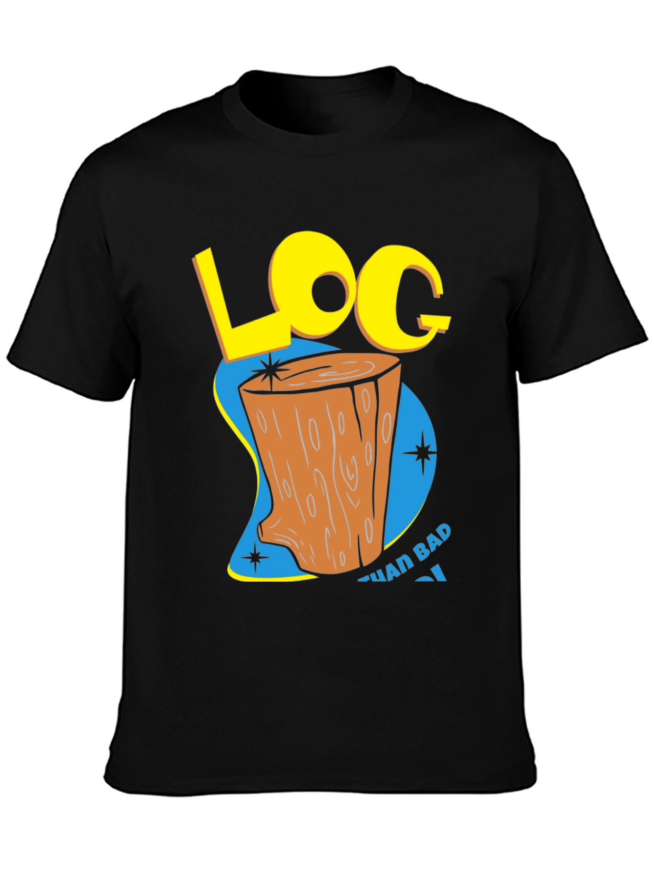 Retro Log Cartoon Graphic Tee