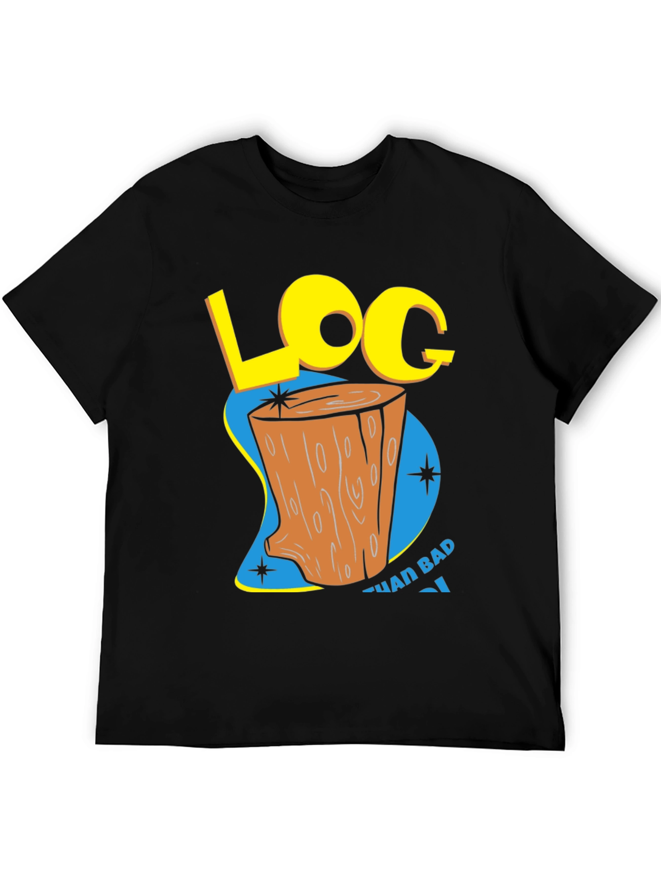 Retro Log Cartoon Graphic Tee