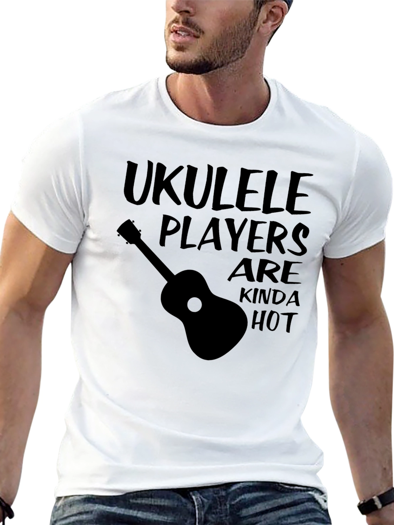 Ukulele Players Are Kinda Hot Black T-Shirt