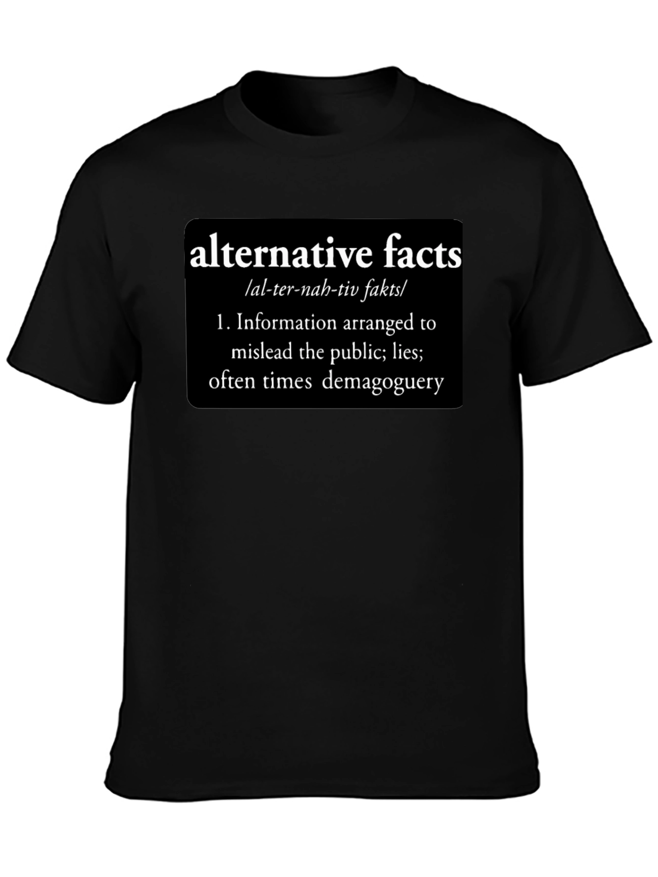 Alternative Facts Definition Graphic Tee - Funny Political Statement