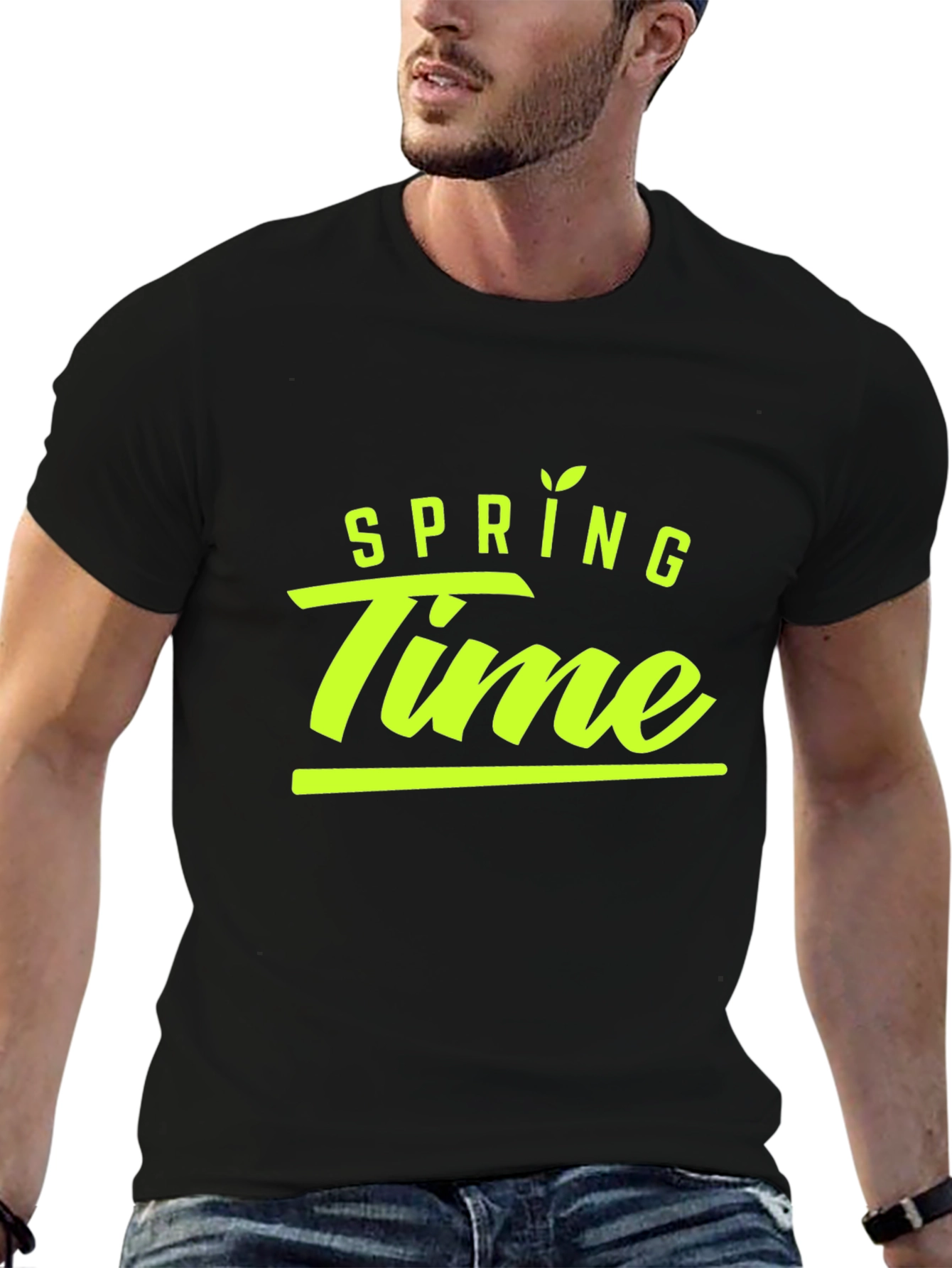 Spring Time Black T-Shirt