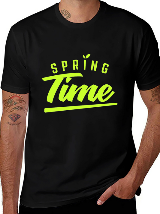 Spring Time Black T-Shirt