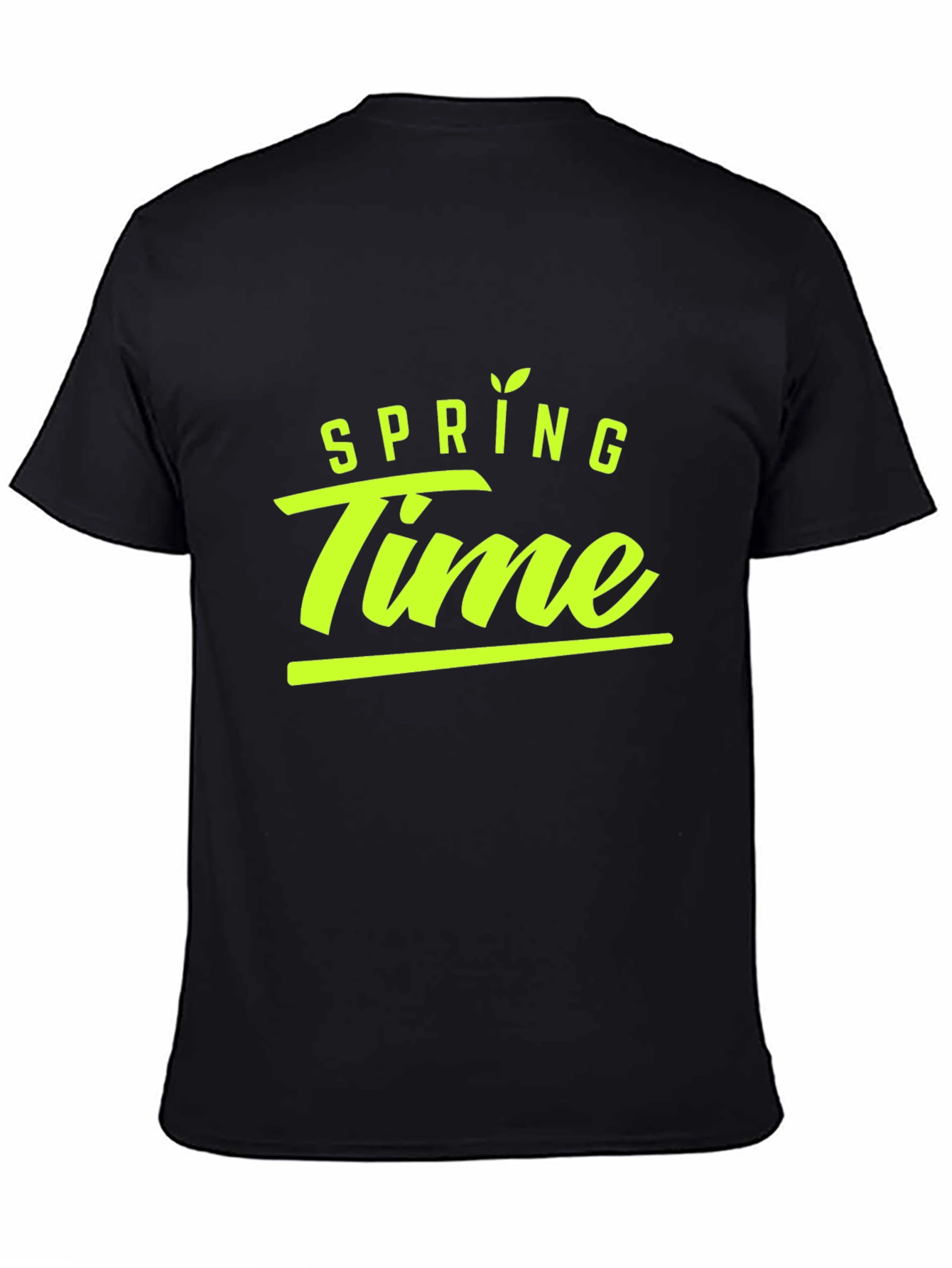 Spring Time Black T-Shirt