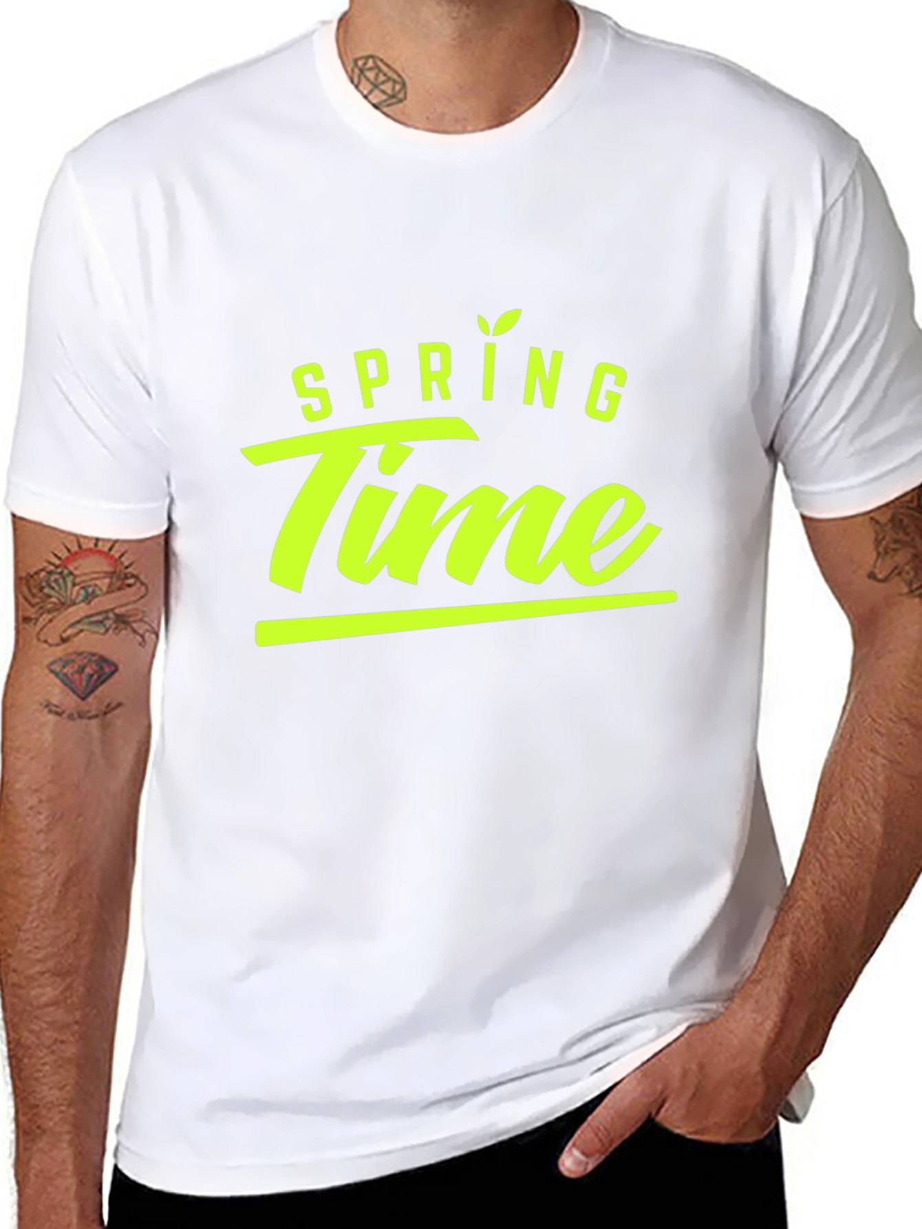 Spring Time Black T-Shirt